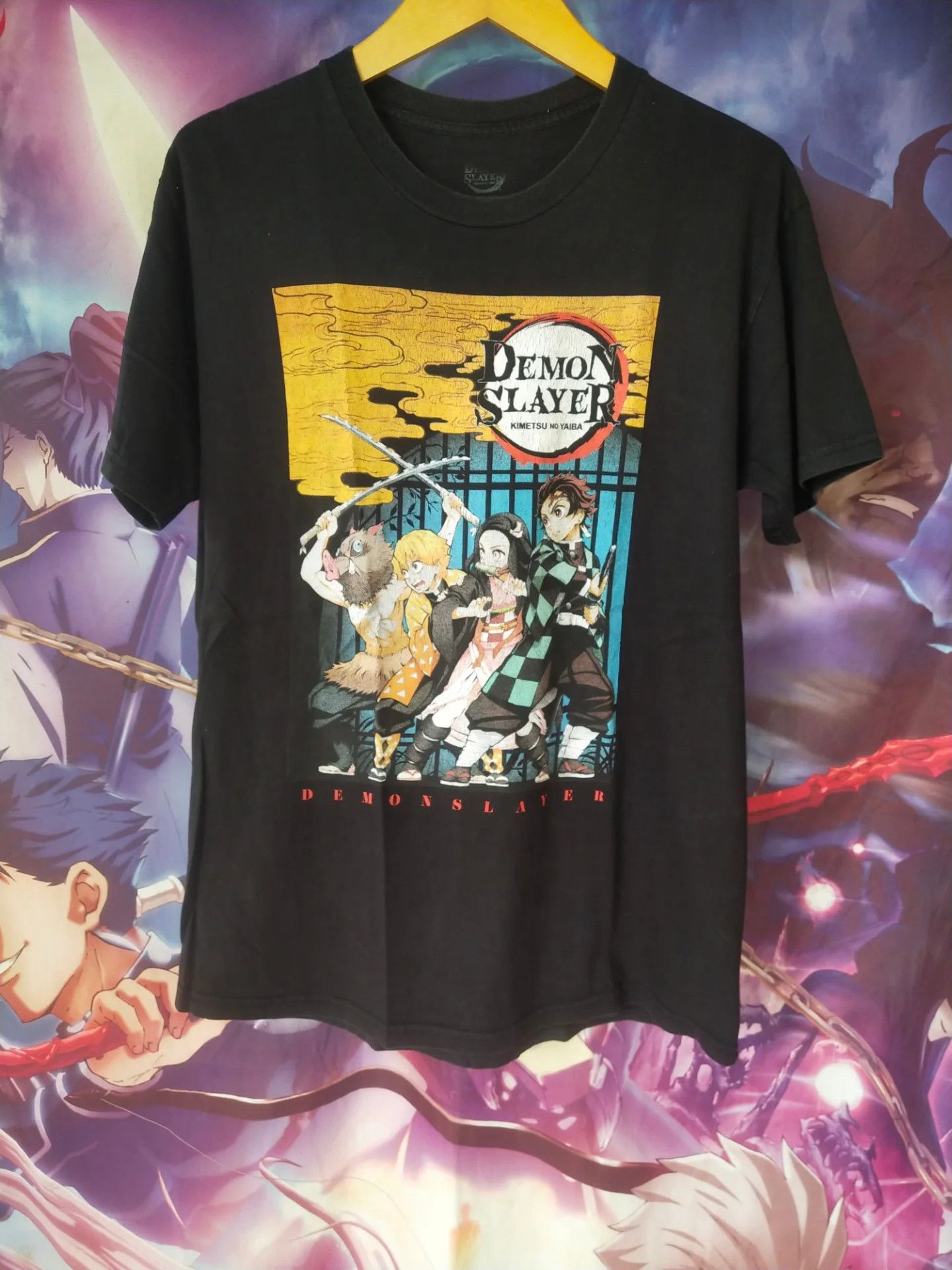 Anime Demon Slayer Kimetsu no Yaiba Chara Big Print Anime Tee Size US M / EU 48-50 / 2 - 1 Thumbnail