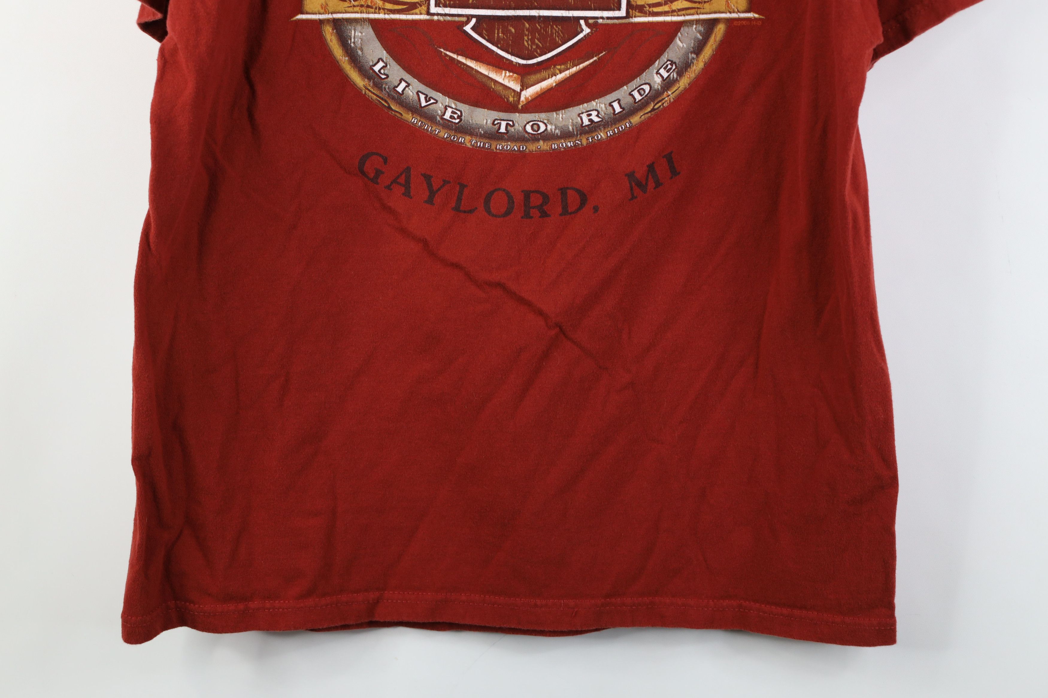 Harley Davidson Vintage Y2K Harley Davidson Fire Flames T-Shirt Orange USA Size US L / EU 52-54 / 3 - 14 Thumbnail