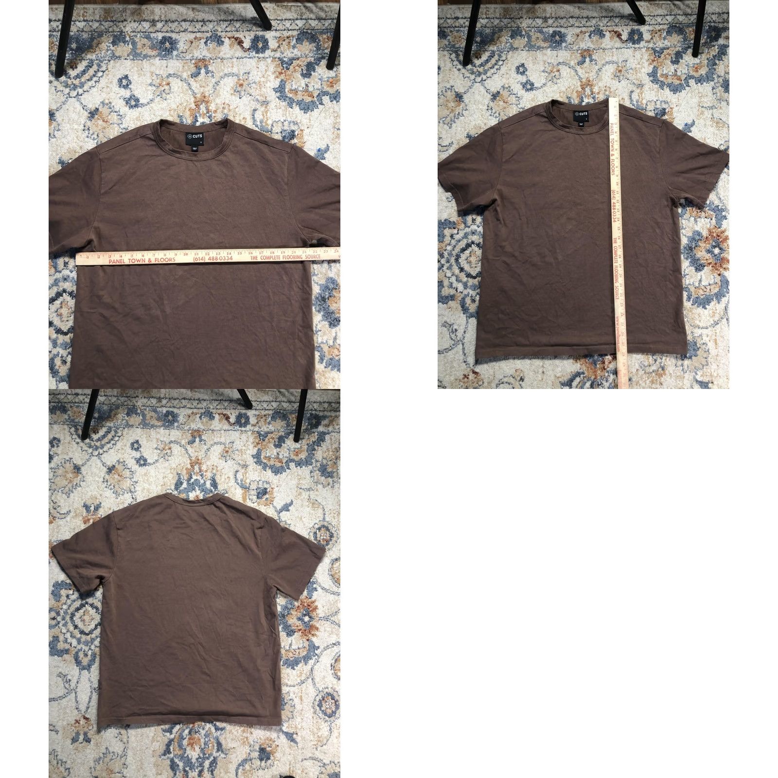 Cuts Cuts Shirt Mens Small Brown Short Sleeve Solid Tee Crewneck Basic Casual Size US S / EU 44-46 / 1 - 8 Thumbnail