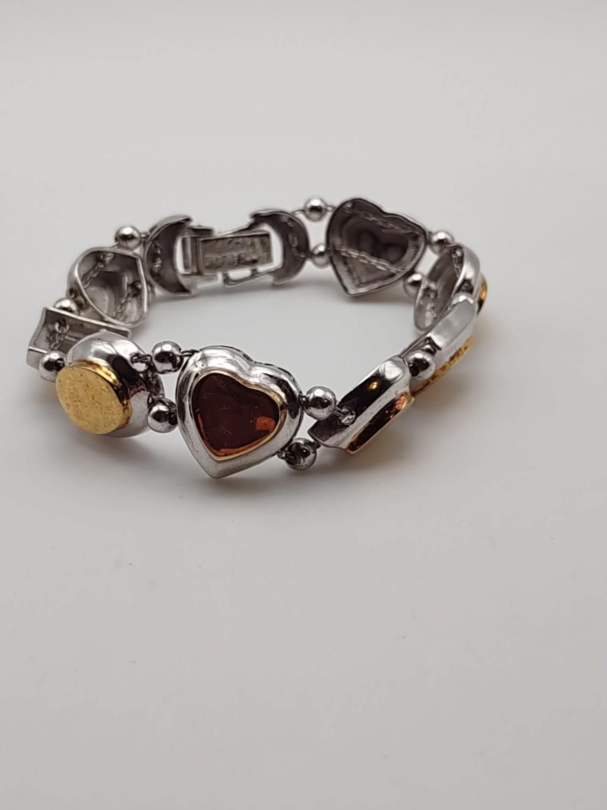 Other Heavy Thailand 925 Sterling Silver Heart Bracelet 31.4g Size ONE SIZE - 1 Thumbnail