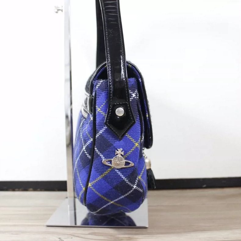 Vivienne Westwood Vivienne Westwood size os Mid-old blue checkered flap tasse Size ONE SIZE - 4 Thumbnail