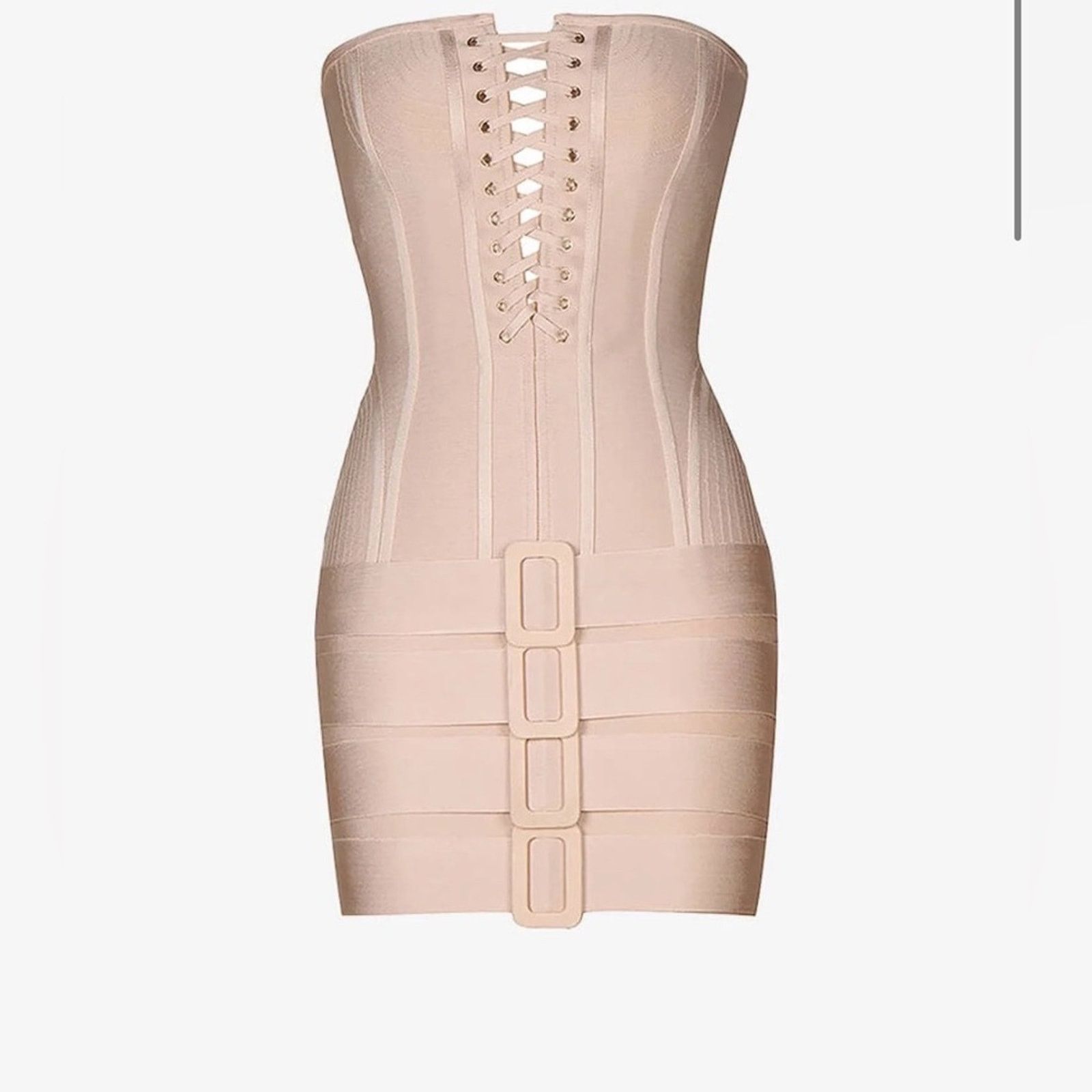 Other New Y2K Chic Strapless Bodycon Cream Dress size S Size S / US 4 / IT 40 - 2 Thumbnail