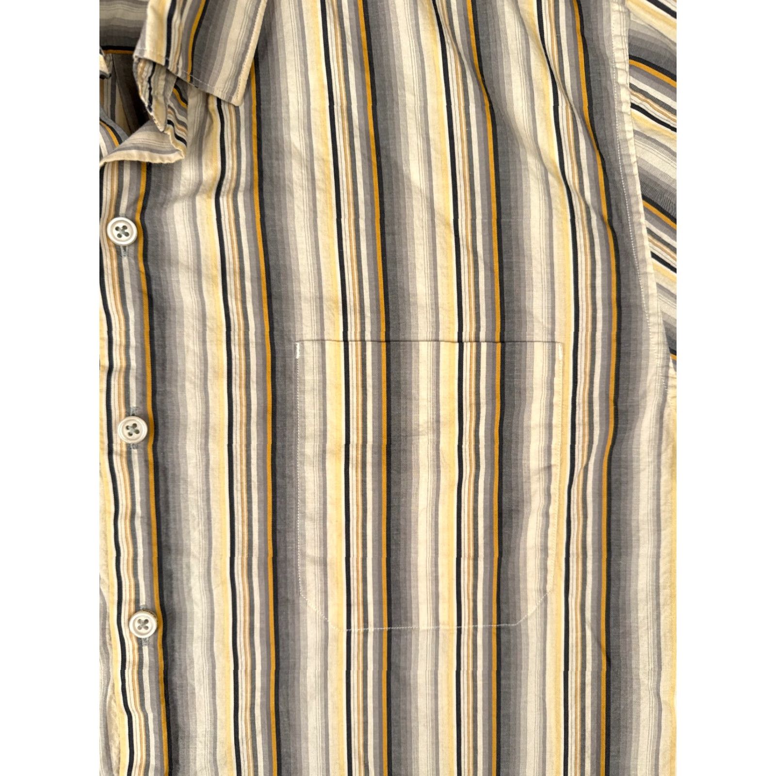 Tommy Bahama Tommy Bahama Shirt Men Extra Large Yellow Stripe Button Pima Cotton Long Sleeve Size US XL / EU 56 / 4 - 6 Thumbnail