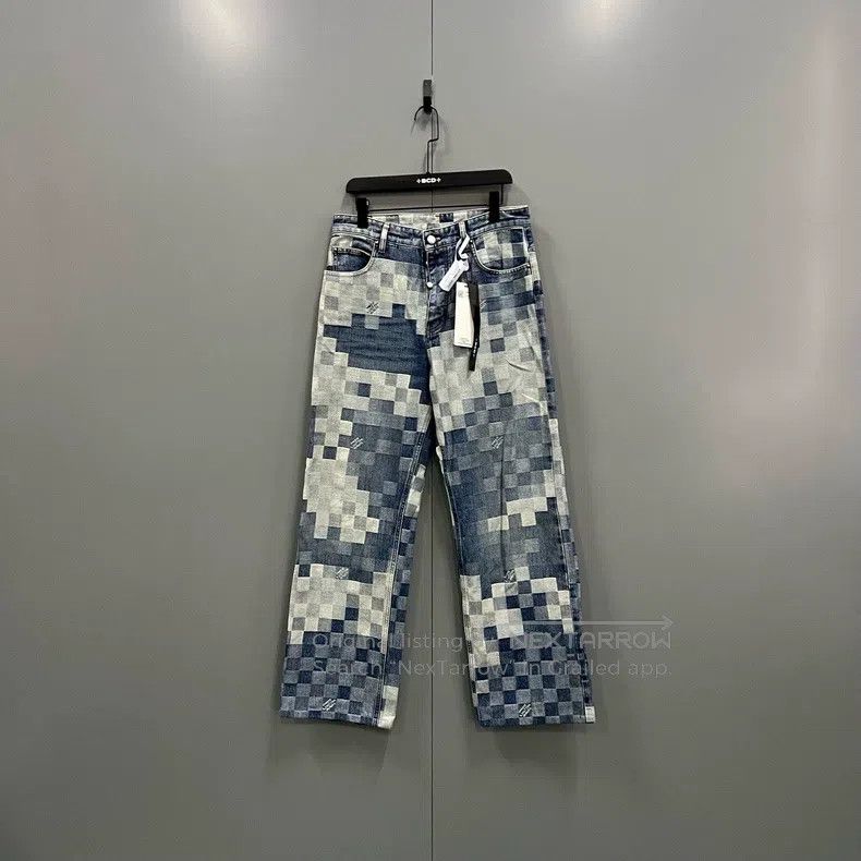 Louis Vuitton Louis Vuitton Fei Dong Co-branded Mosaic Jeans Size US 29 - 1 Thumbnail