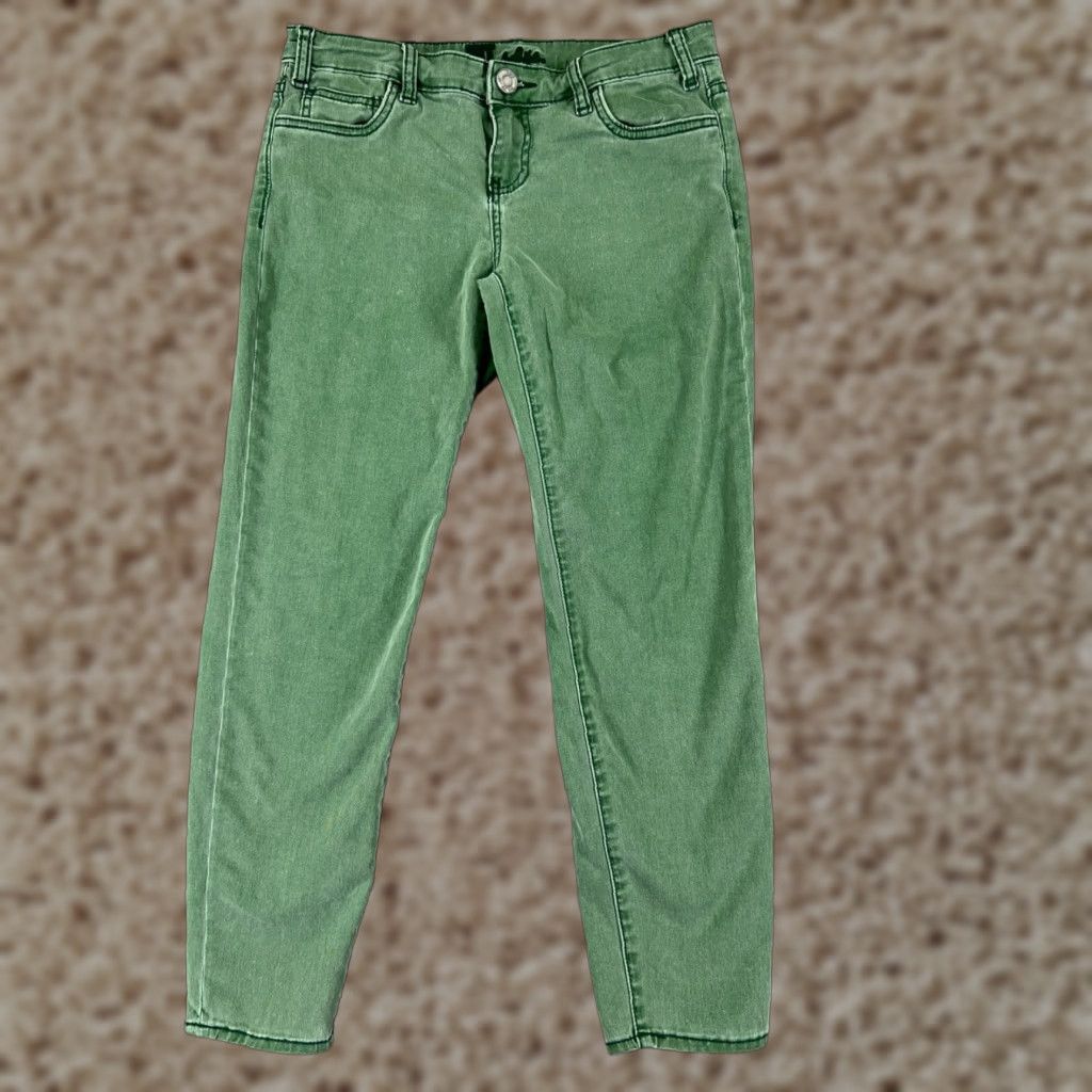 Vintage KUT from the Kloth Jeans Womens Skinny Low Rise Green 27x24 Brigitte Ankle Size 26" / US 2 / IT 38 - 1 Thumbnail