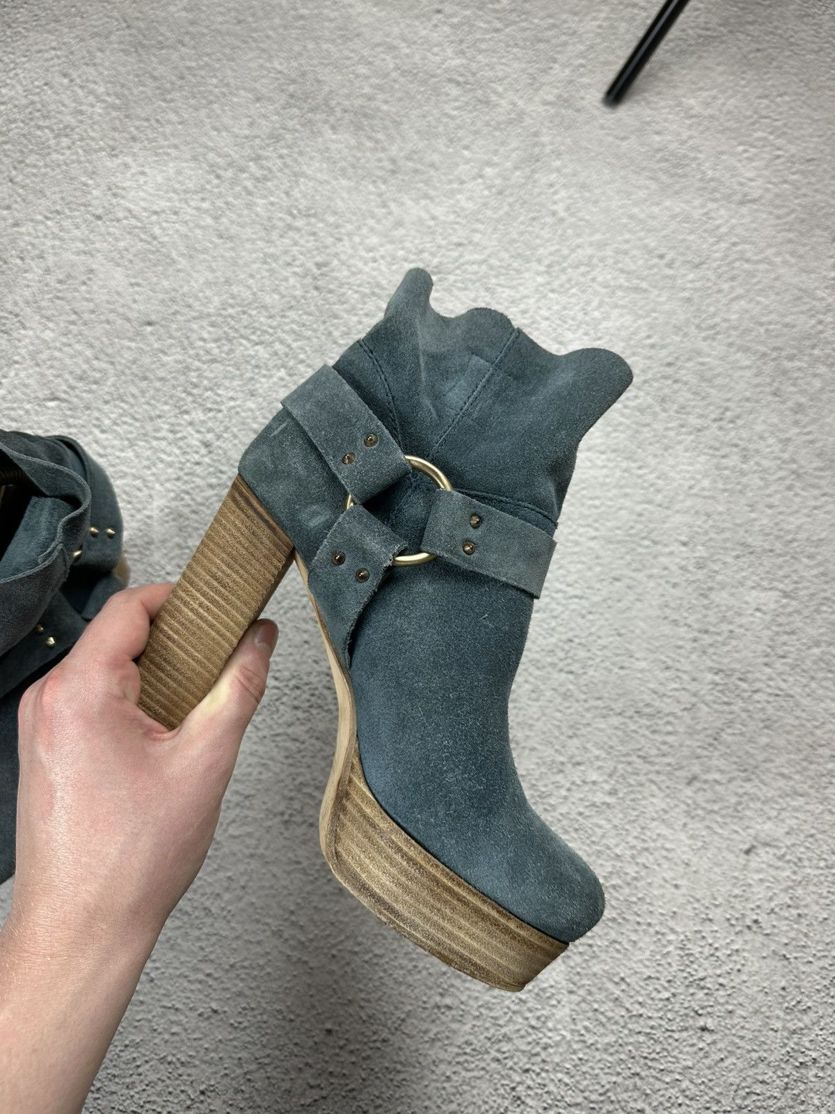 Other VTG A.S. 98 Style Boots Heels Suede Platform Hype Old Money Size US 6 / IT 36 - 8 Thumbnail