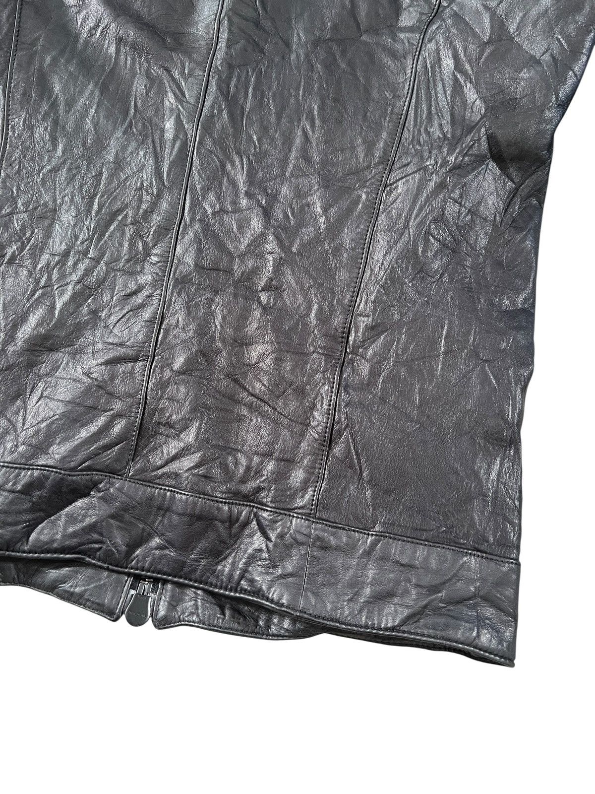 Japanese Brand Unknown Leather Riders Jacket Raccagni Zippers Rick Owens Size US S / EU 44-46 / 1 - 7 Thumbnail