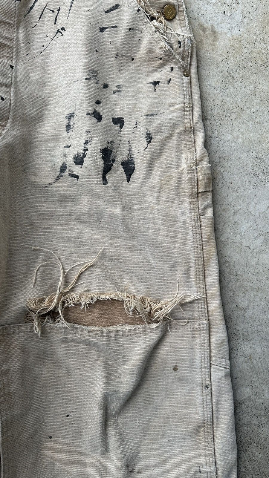 Carhartt Carhartt 1989 Painter Trashed Farmer Bib Overall Size US 39 - 7 Thumbnail