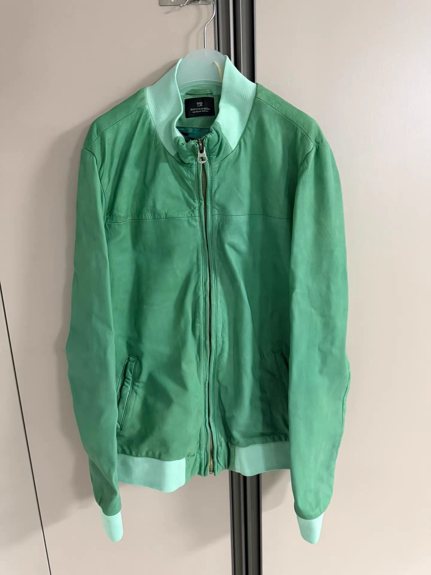 Scotch & Soda Scotch&Soda Men's Soft Lambskin Leather Jacket K18 Size US M / EU 48-50 / 2 - 1 Thumbnail