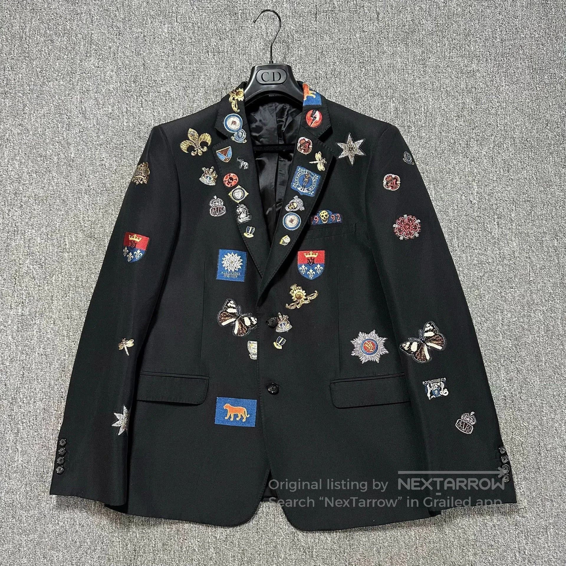 Alexander McQueen Alexander McQueen Runway Badge Embroidered Blazer. Size US XXL / EU 58 / 5 - 1 Thumbnail