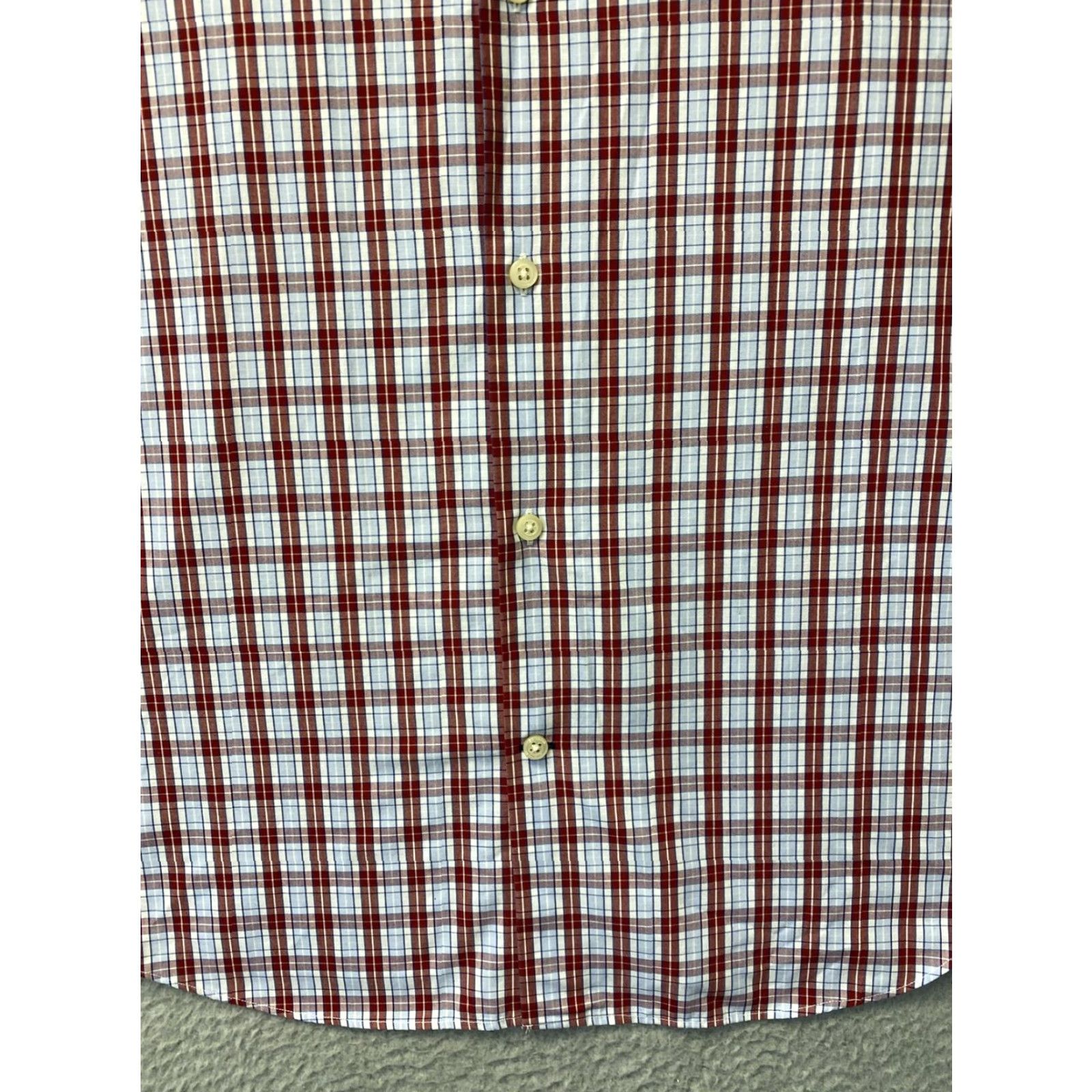 Banana Republic BANANA REPUBLIC Men Button Up Shirt L Long Sleeve Plaid Blue Red Slim Regular Size Adult - Mens Shirt Size US L / EU 52-54 / 3 - 2 Thumbnail