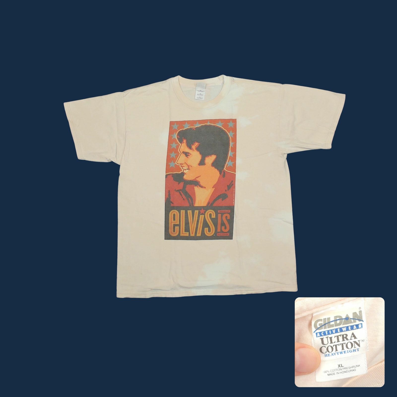 Gildan Y2K Elvis Custom Bleach Tie Dye Boxy Tee XXL Size US XXL / EU 58 / 5 - 1 Thumbnail
