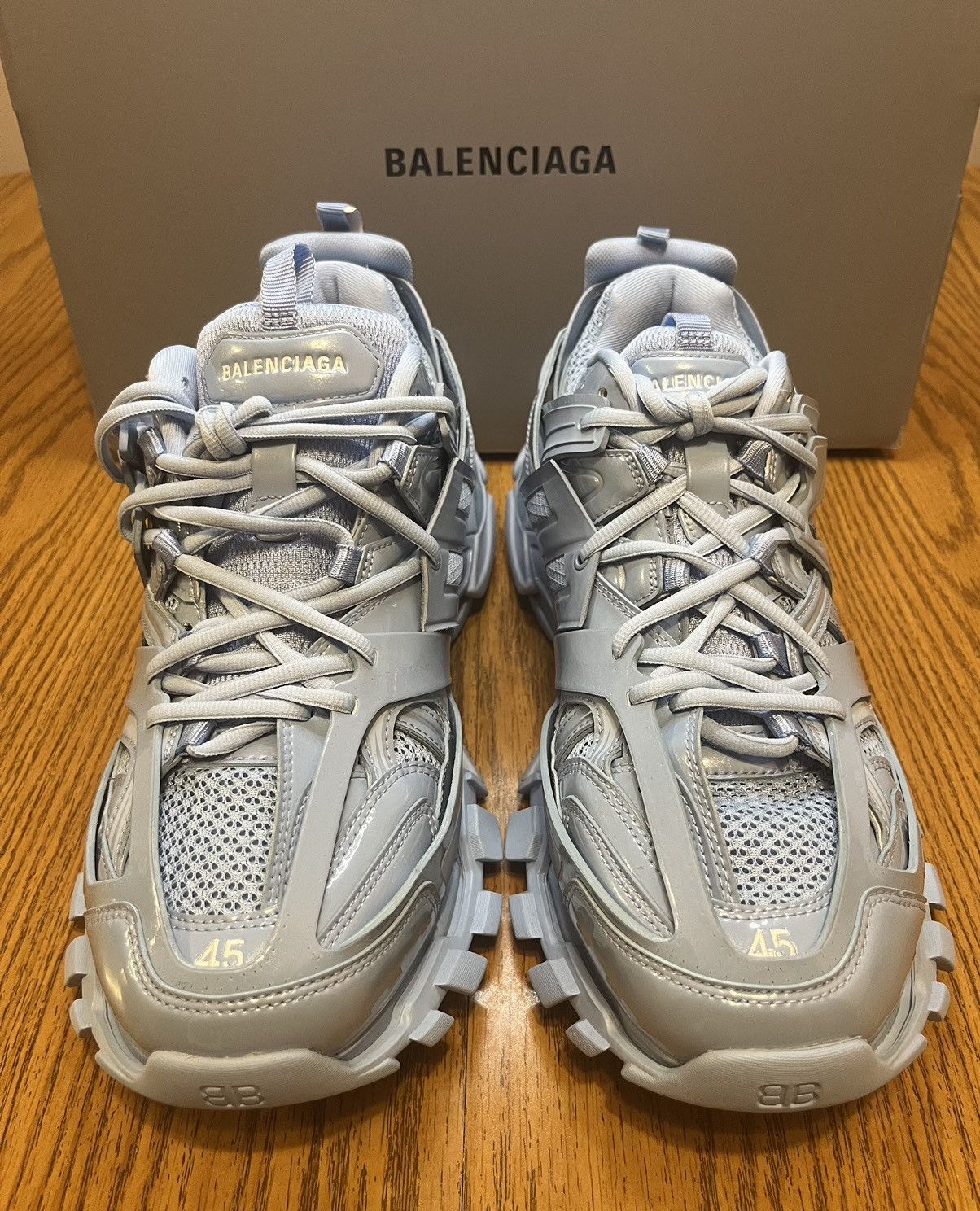 Balenciaga Balenciaga Track Sneaker (Metallic Light Blue) Size US 12 / EU 45 - 2 Thumbnail
