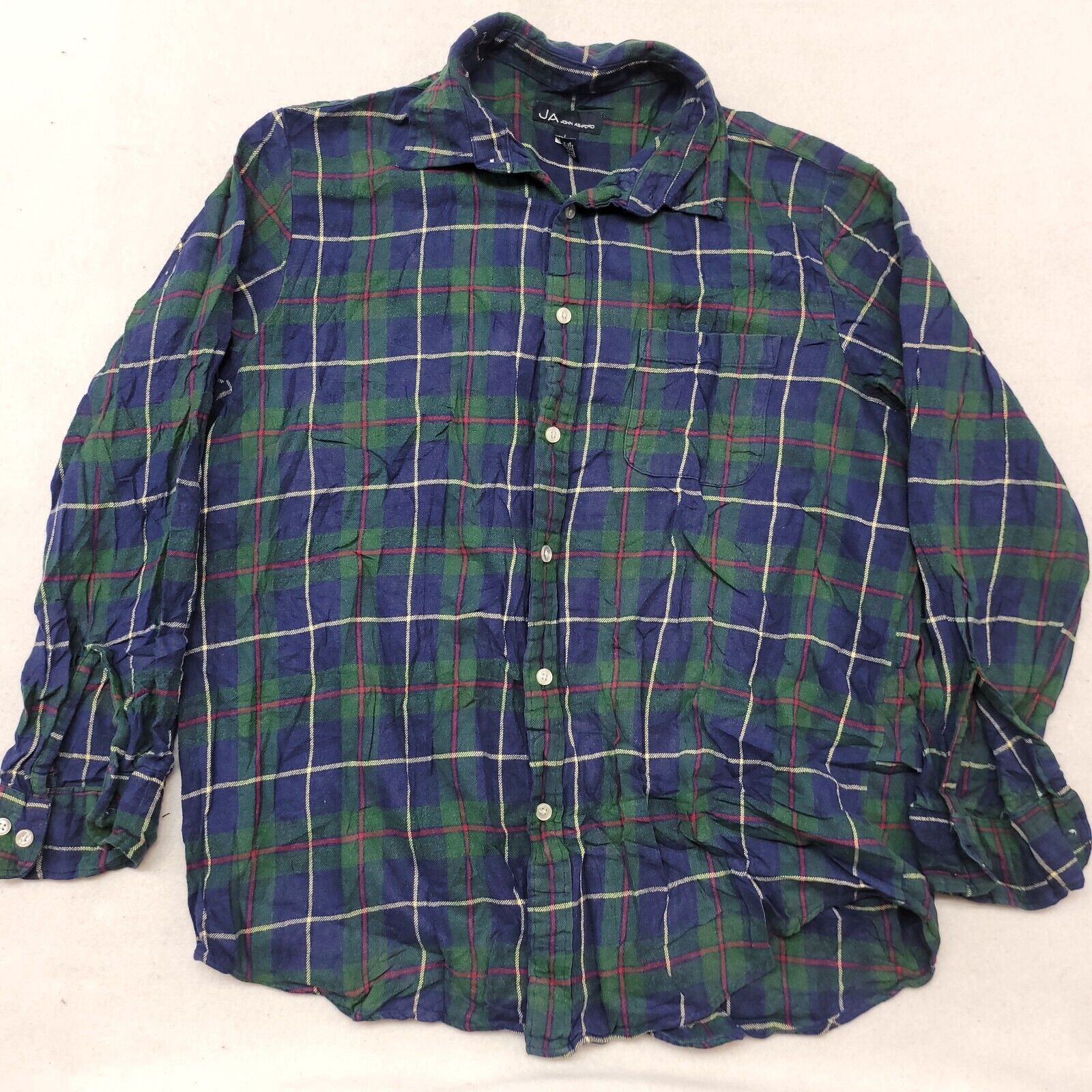 John Ashford John Ashford Tartan Flannel Shirt Mens Size Large L Green Size US L / EU 52-54 / 3 - 2 Thumbnail