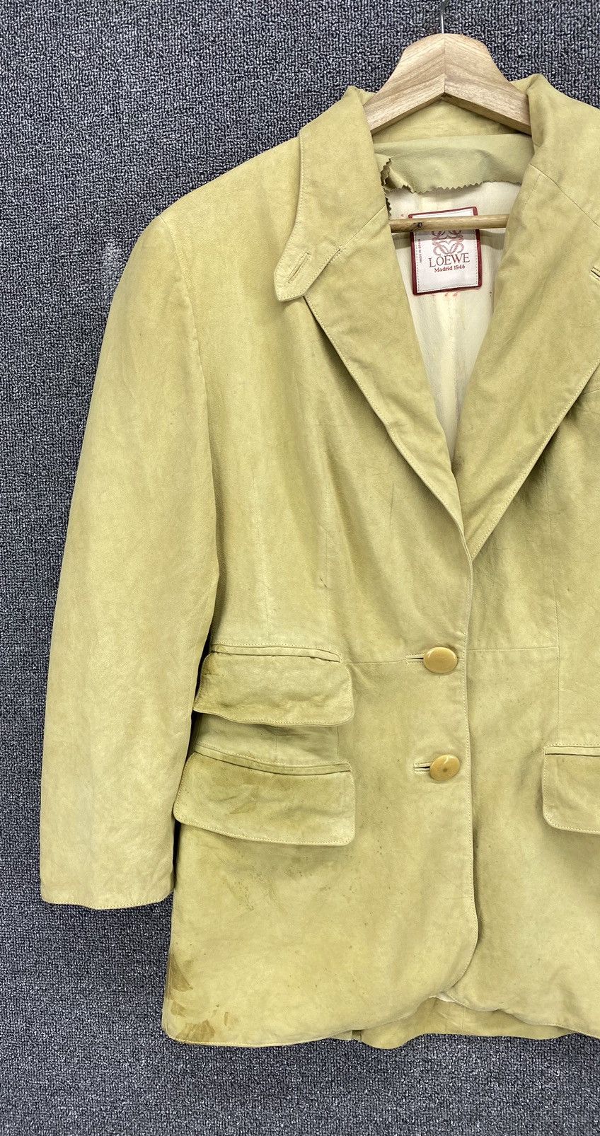 Loewe Vintage Loewe Madrid Leather Blazer Coats Jacket Size M / US 6-8 / IT 42-44 - 3 Thumbnail