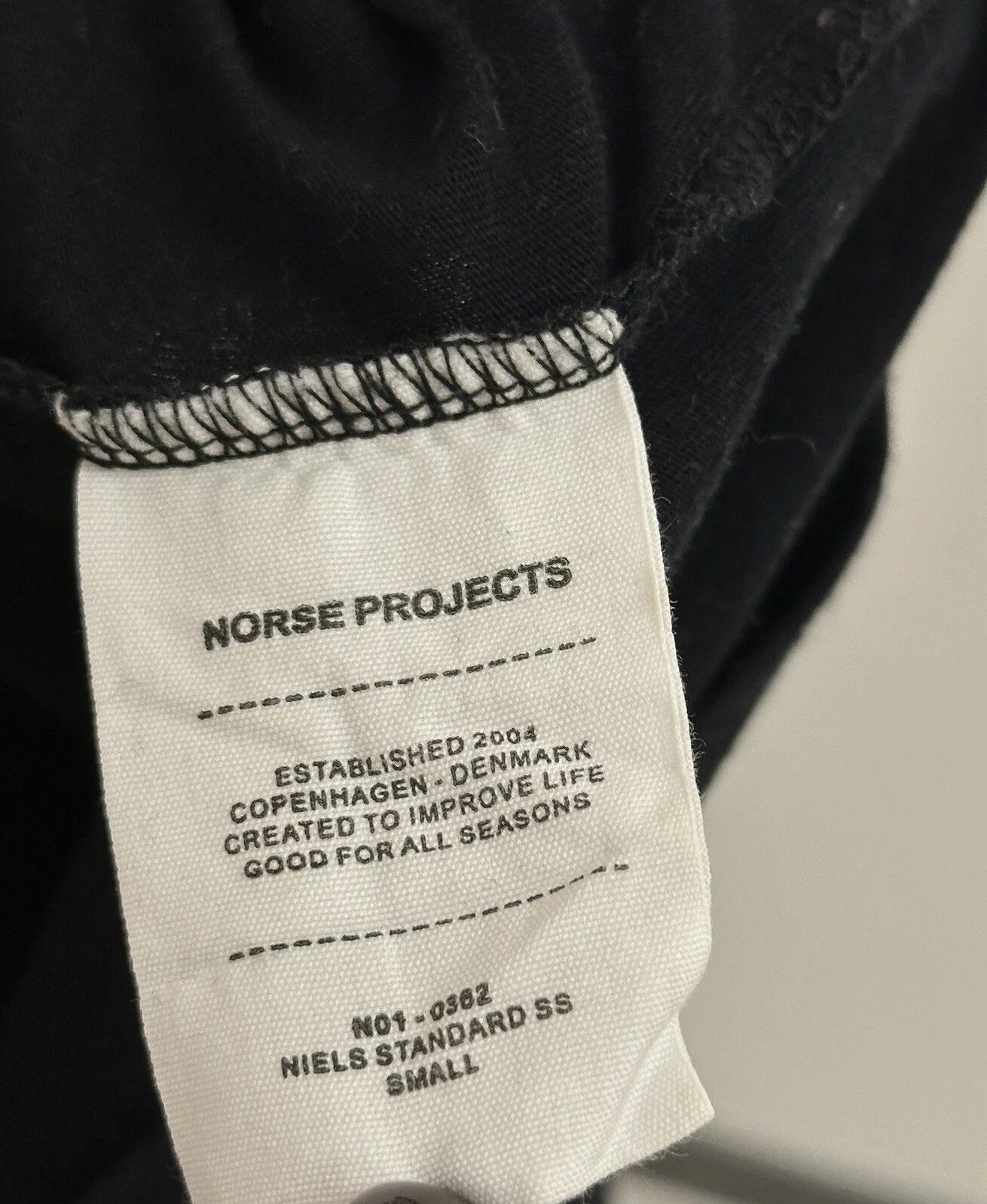Norse Projects Norse Project T-shirt Tee Black Mens Size US S / EU 44-46 / 1 - 11 Thumbnail