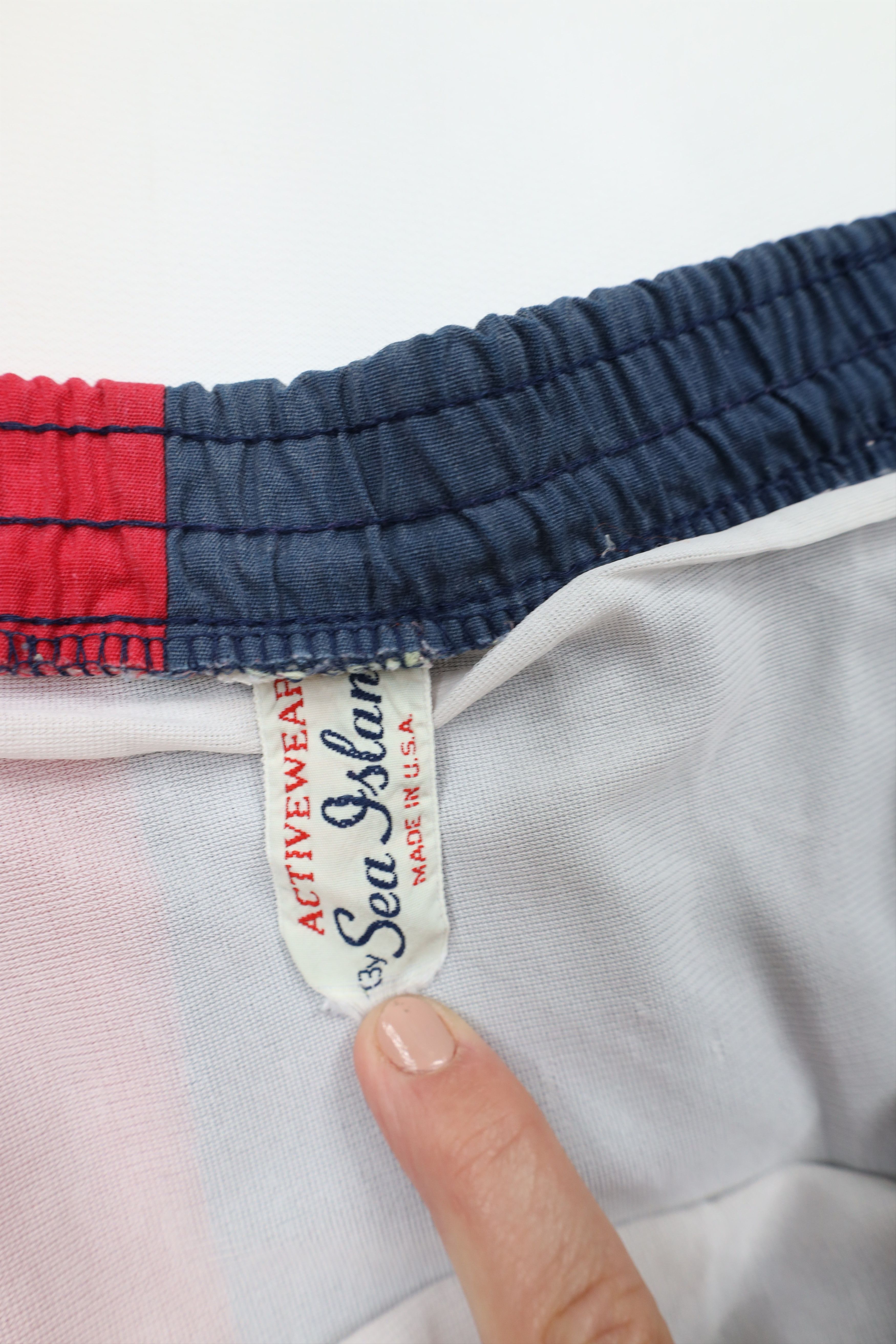 Vintage Vintage 70s Streetwear Block Lined Running Short Shorts USA Size US 36 / EU 52 - 6 Thumbnail