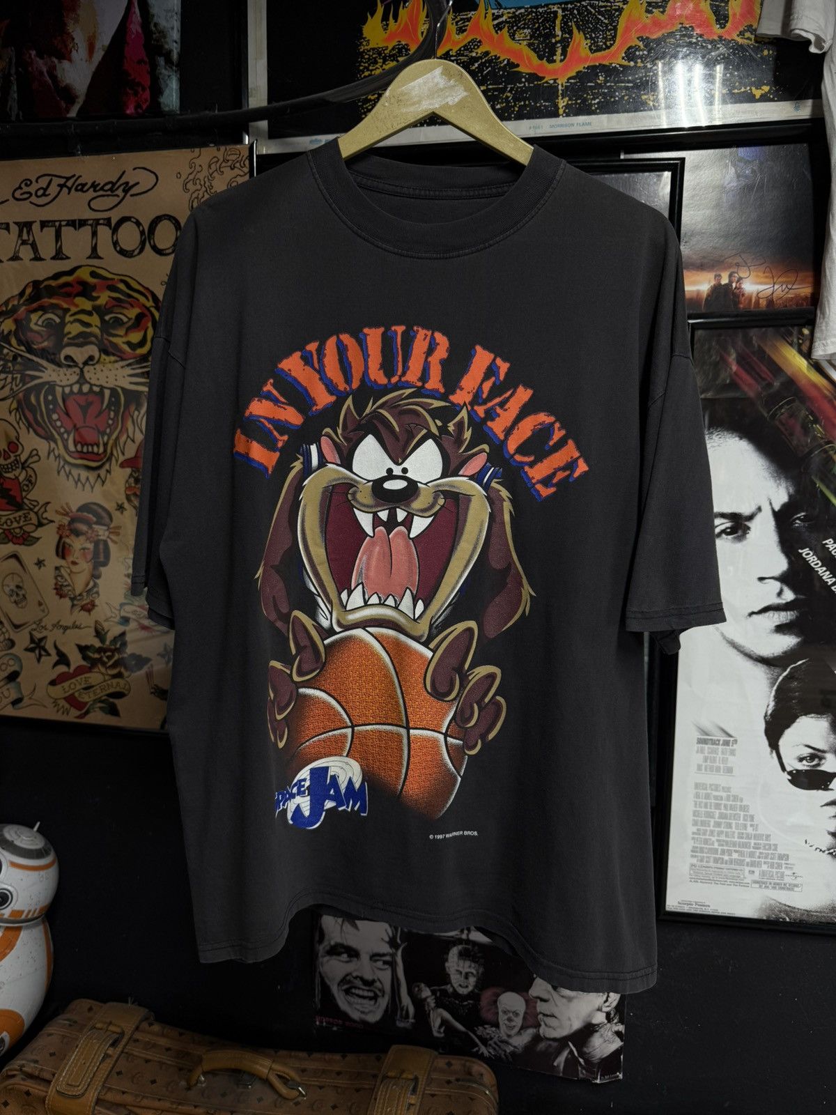 Vintage Vihtage 90’s Space Jam Movie T-Shirt Vtg Looney Tunes XLarge Size US XL / EU 56 / 4 - 1 Thumbnail