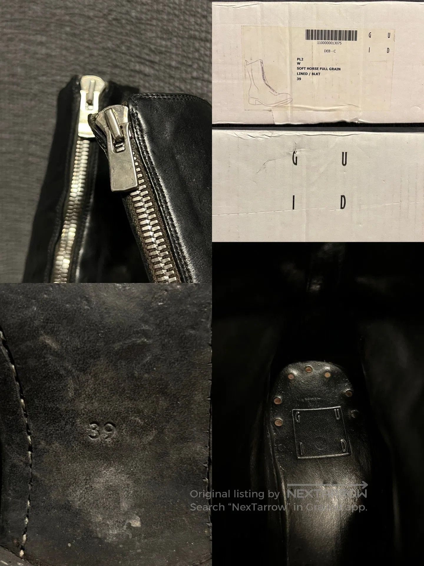 Guidi guidipl2 black high. Size US 6 / EU 39 - 9 Thumbnail