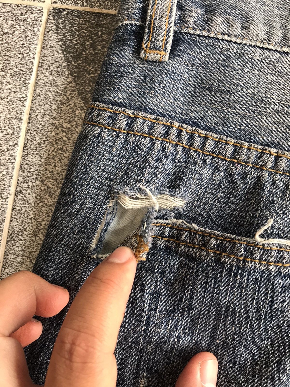 If Six Was Nine × Japanese Brand × Le Grande Bleu (L.G.B.) Jackrose Distressed Flare Denim Size US 33 - 5 Thumbnail