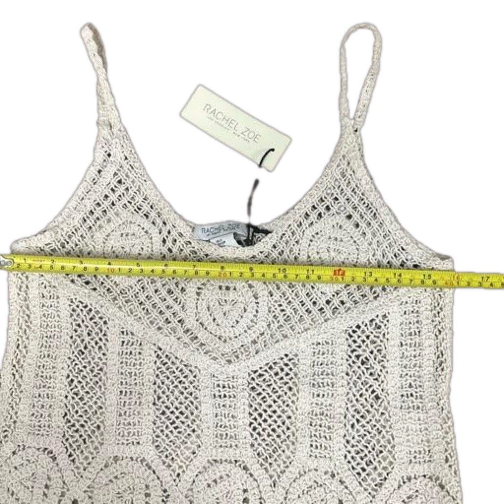 Rachel Zoe NWT Rachel Zoe Crotchet Crop Tank Top Off White Size S / US 4 / IT 40 - 3 Thumbnail