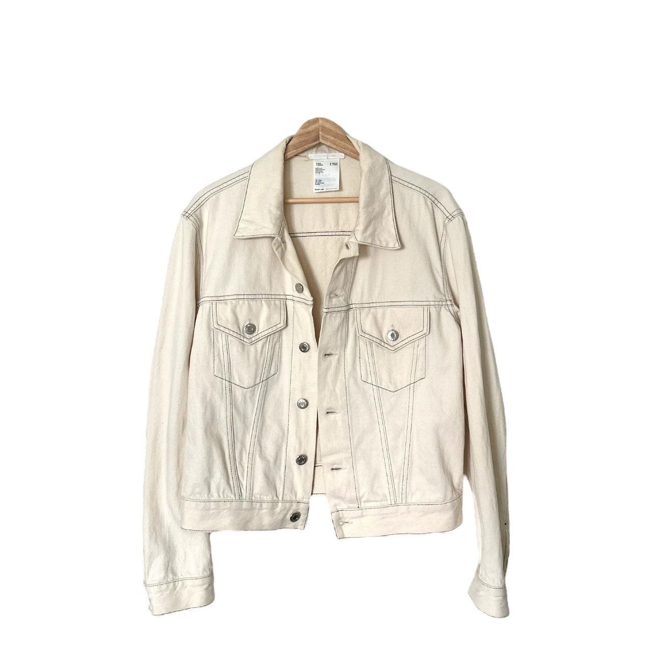 Helmut Lang Helmut Lang Beige Denim Masc Trucker Jacket - -DMC Size US M / EU 48-50 / 2 - 1 Thumbnail