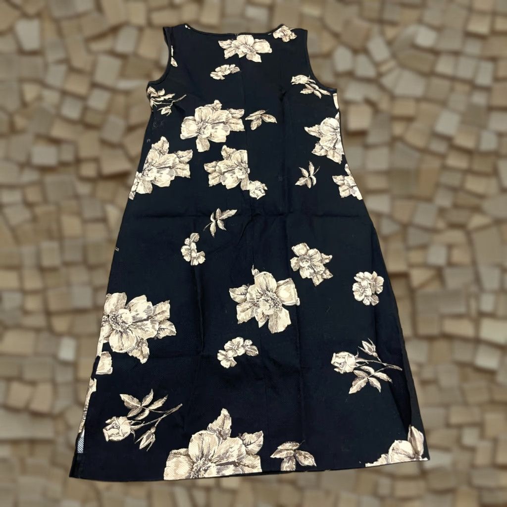 Eddie Bauer Eddie Bauer Dress Women's Small Black Tan Floral Zip Up Short Dress Tangible Size 28" / US 6 / IT 42 - 1 Thumbnail