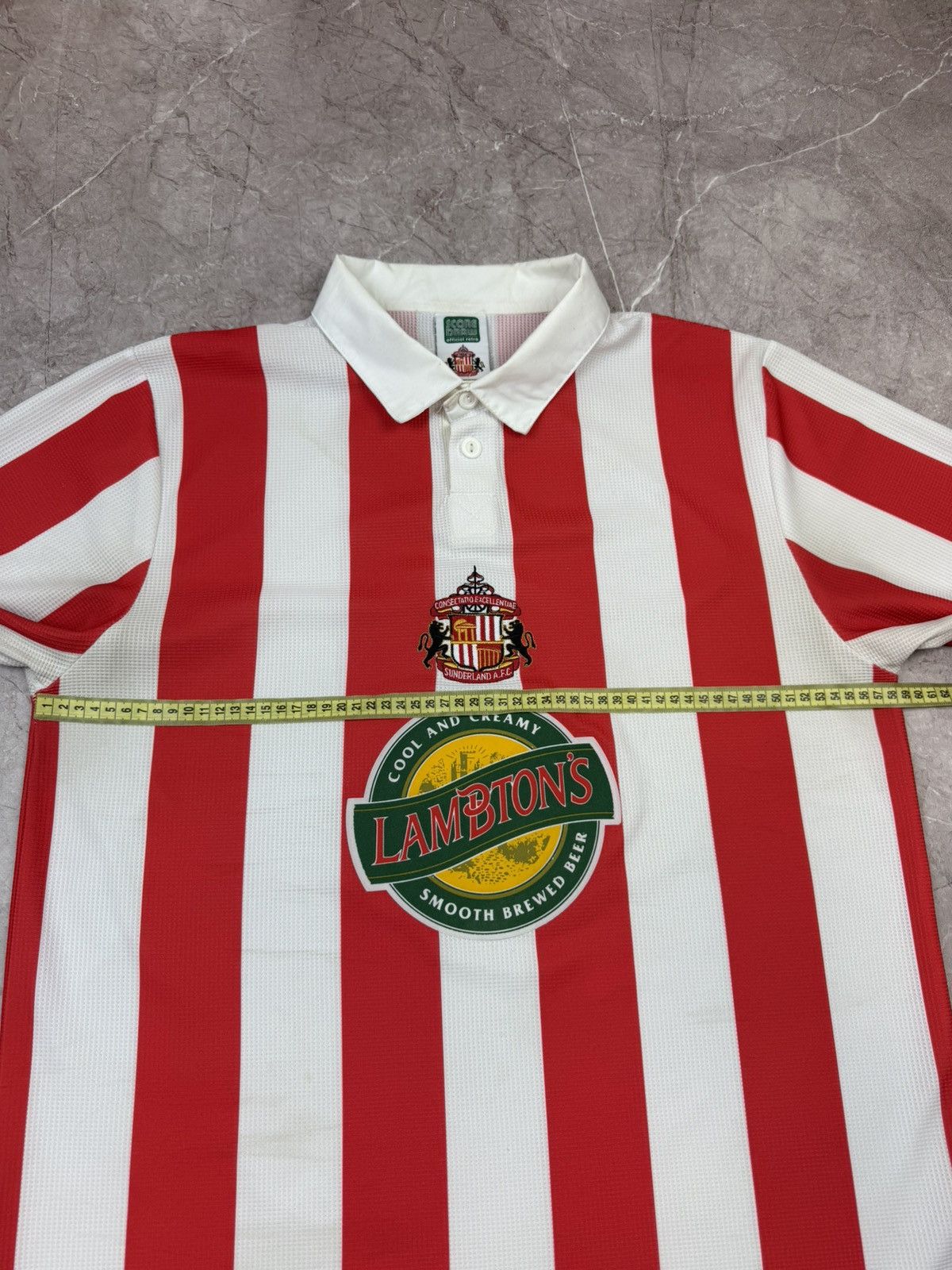 Vintage Sunderland AFC 1996 Retro Home Football Jersey Score Draw Size US L / EU 52-54 / 3 - 13 Thumbnail