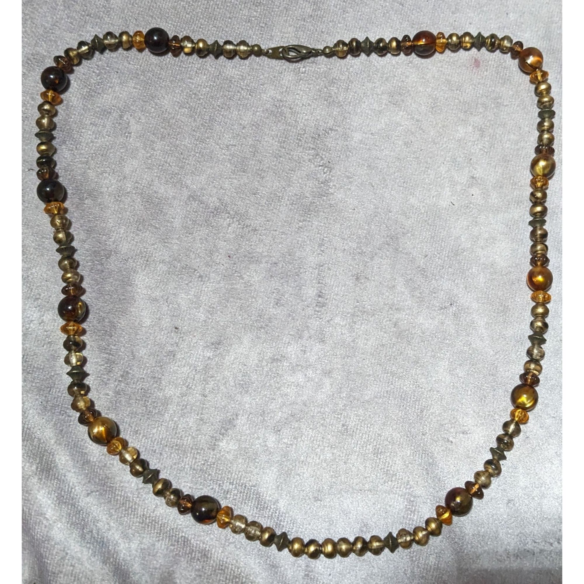 Other Earthy Retro Brown And Gold Beaded Necklace Size ONE SIZE - 8 Thumbnail