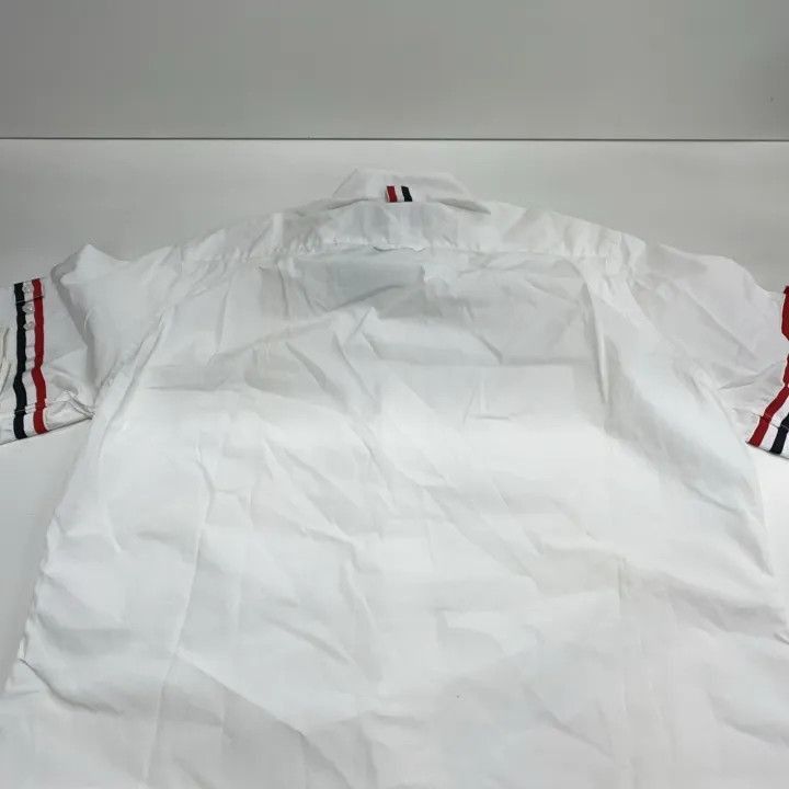Thom Browne Thom Browne Long Sleeve Striped Satin Shirt -2507 Size US S / EU 44-46 / 1 - 6 Thumbnail