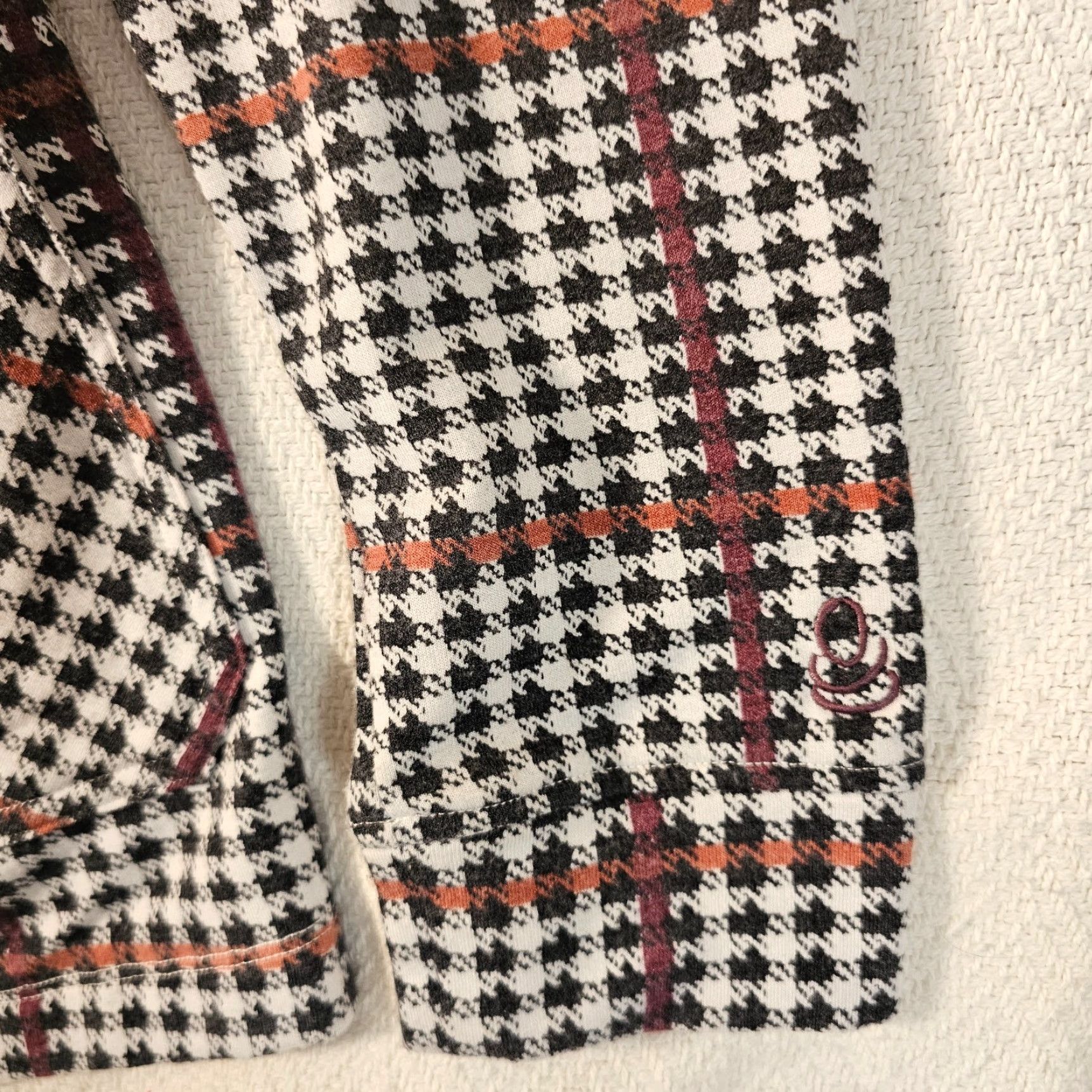 Vintage VINTAGE Cuddl Duds Comfortwear Button Front Jacket Fig Houndstooth Black White Size S Women Size S / US 4 / IT 40 - 7 Thumbnail