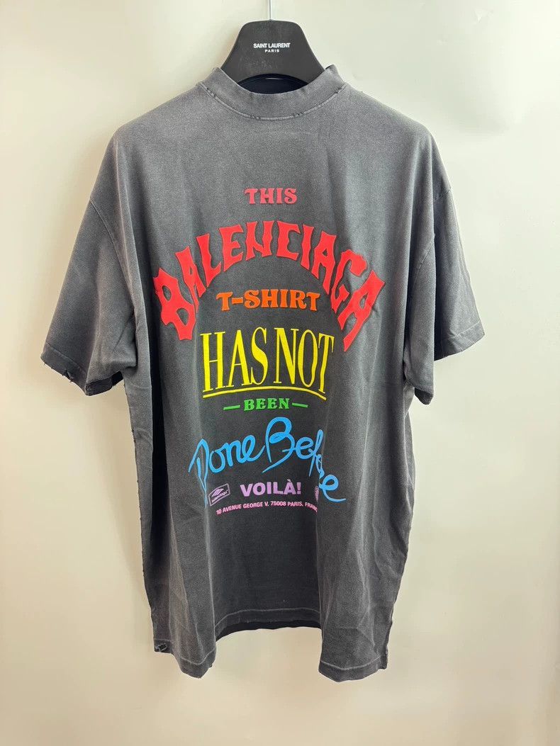 Balenciaga Balenciaga Vintage Distressed Logo Short Sleeve