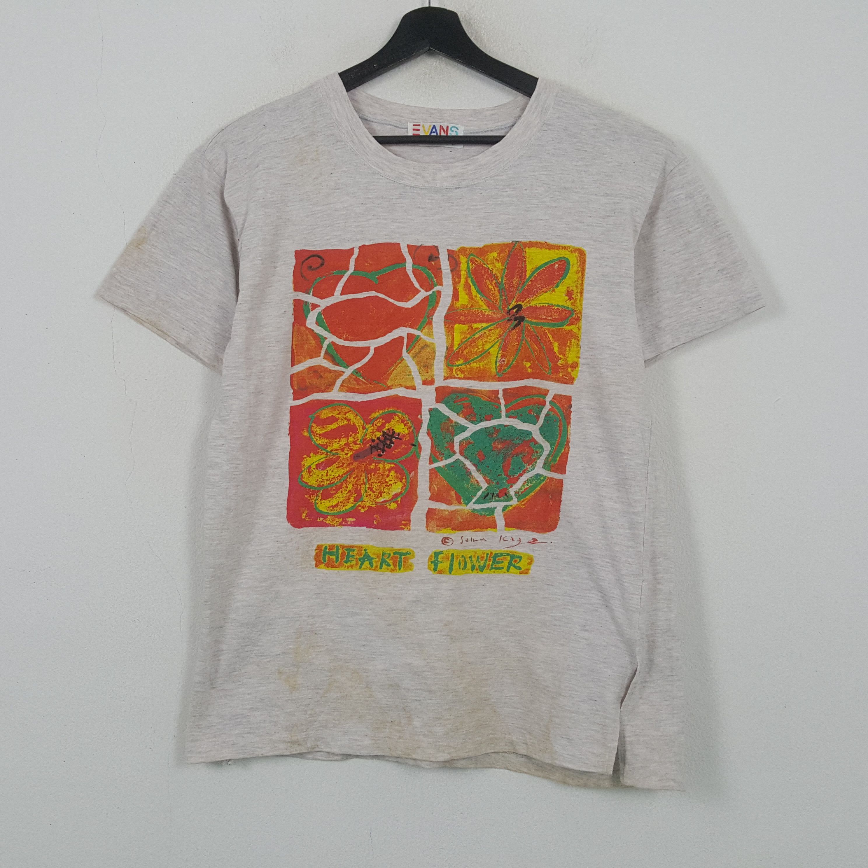 Vintage Heart Flower Tshirt 32 Size US L / EU 52-54 / 3 - 1 Thumbnail