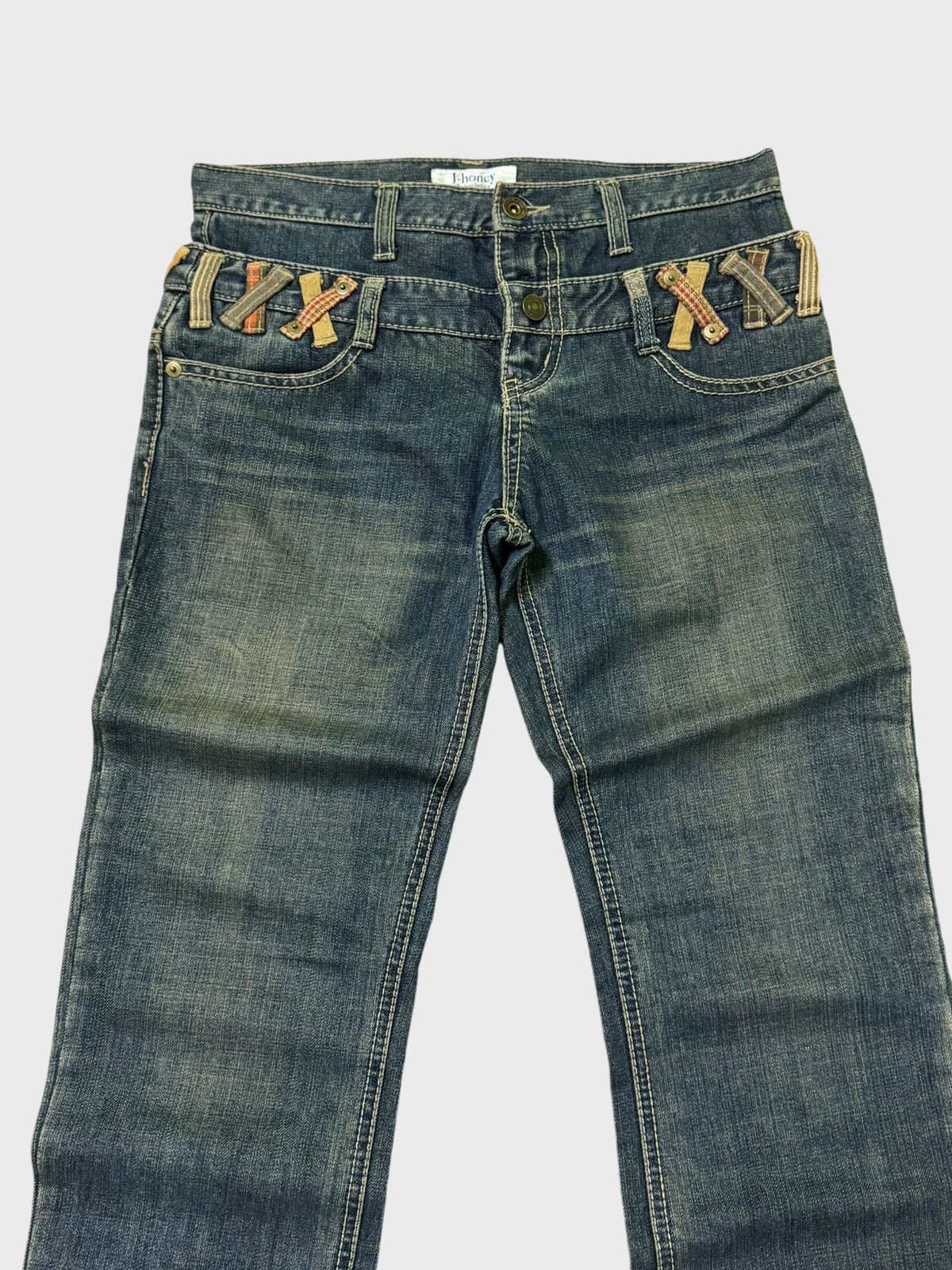 Hysteric Glamour × Japanese Brand Vintage Double Waist J-Honey Junya Watanabe Style Denim Size US 29 - 3 Thumbnail