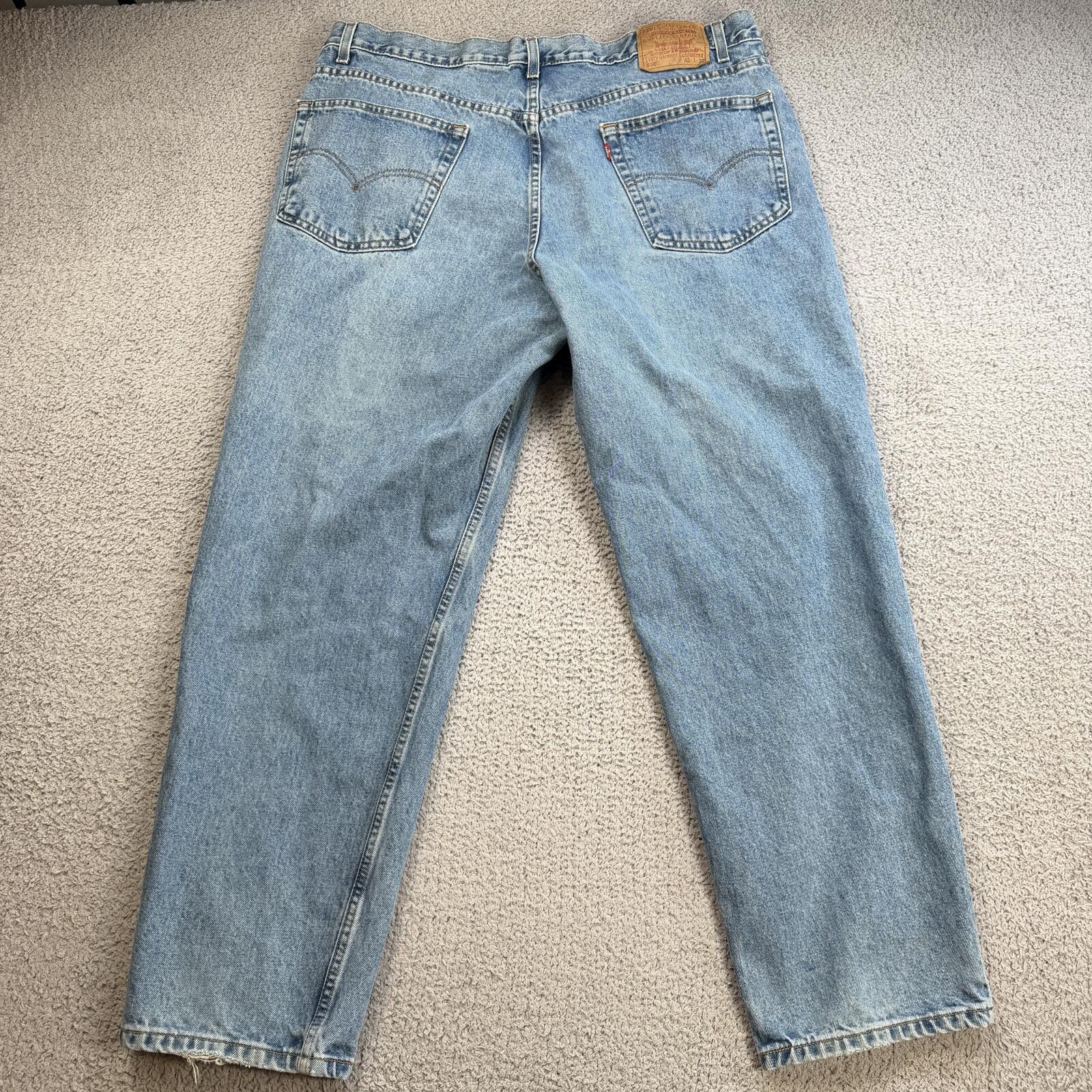 Levi's Levis 550 Relaxed Fit Jeans 42x30 Light Wash Denim Y2K Mens Size US 42 / EU 58 - 2 Thumbnail