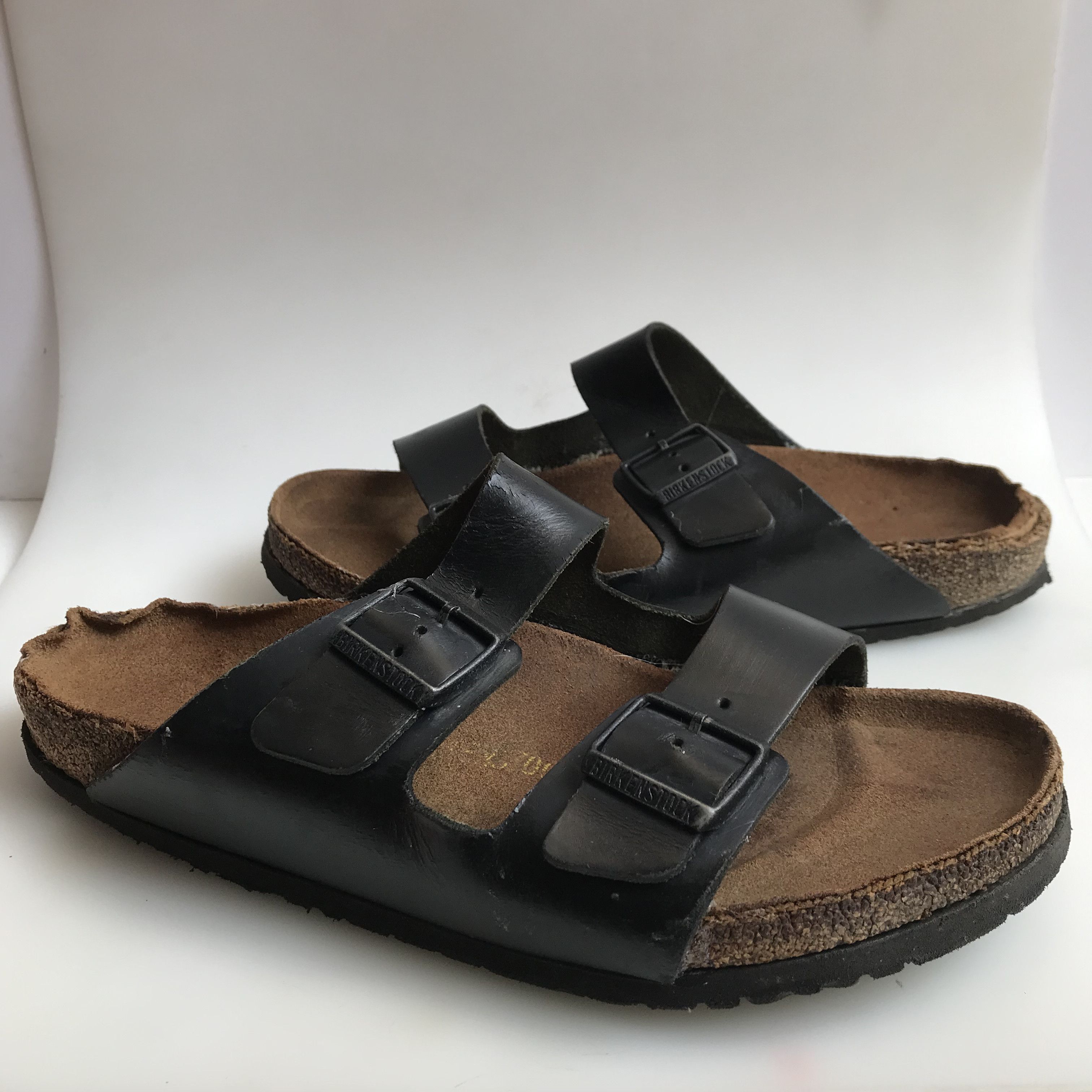 Birkenstock Vintage Birkenstock Arizona Black Leather cork brown Size US 13 / EU 46 - 12 Thumbnail