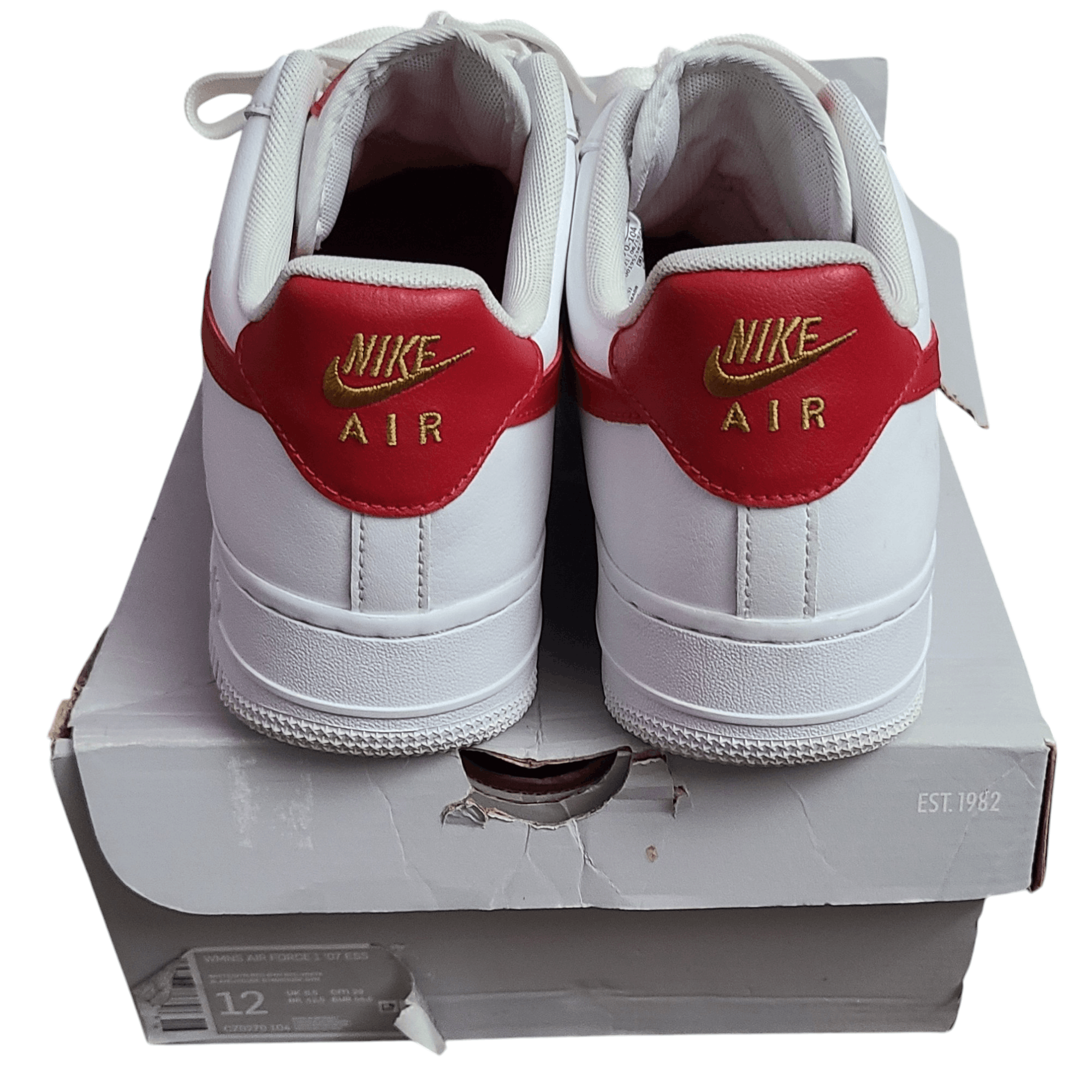 Nike Air Force 1 Essential Low 'White Gym Red' - Size: 12 Size US 12 / IT 42 - 3 Thumbnail
