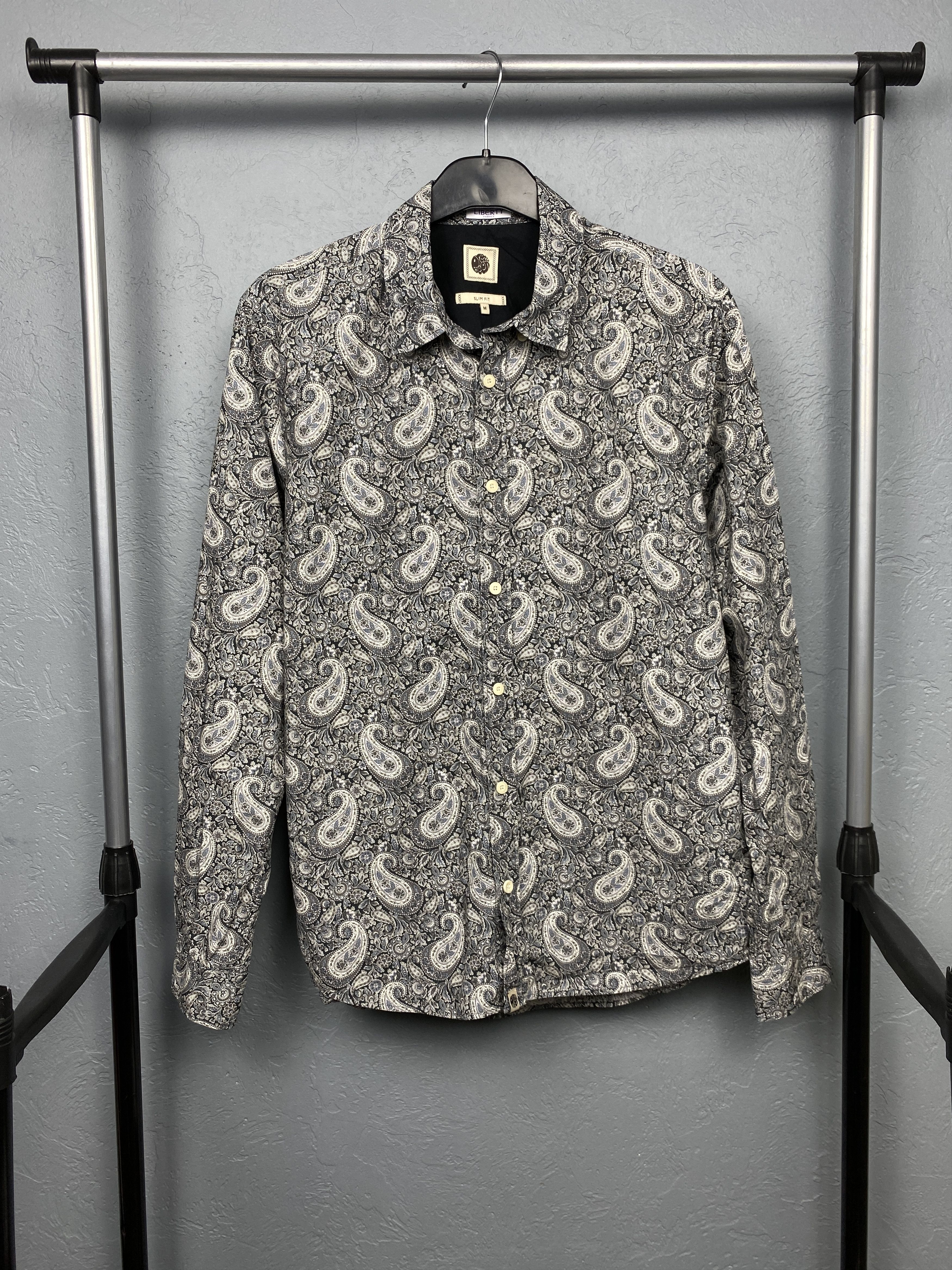 Pretty Green Pretty Green Mens Paisley Patterned Long Sleeve Shirt Size US M / EU 48-50 / 2 - 1 Thumbnail