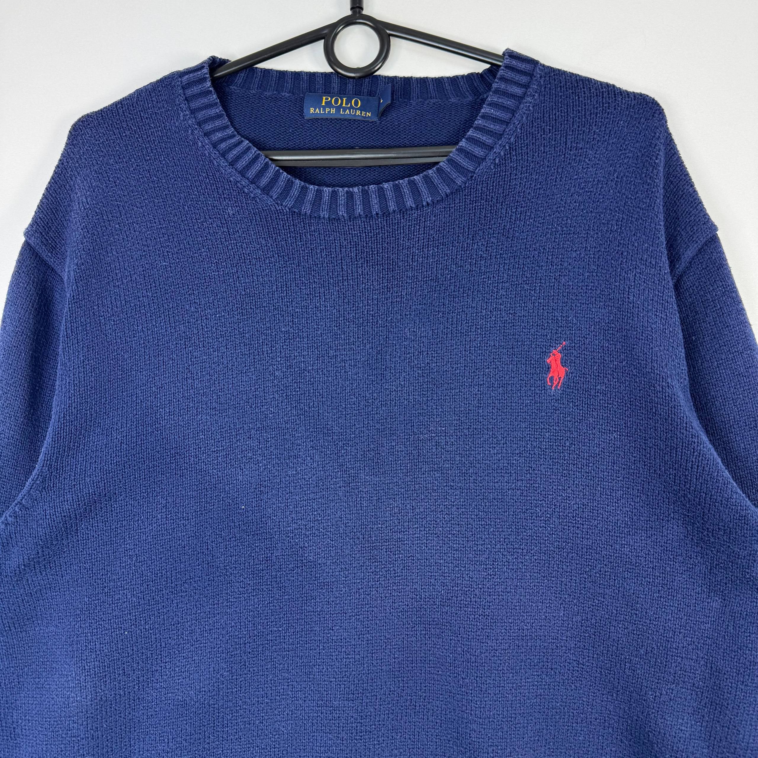 Polo Ralph Lauren Polo Ralph Lauren Crew Neck Knit Jumper Navy Mens Size L Size US L / EU 52-54 / 3 - 2 Thumbnail