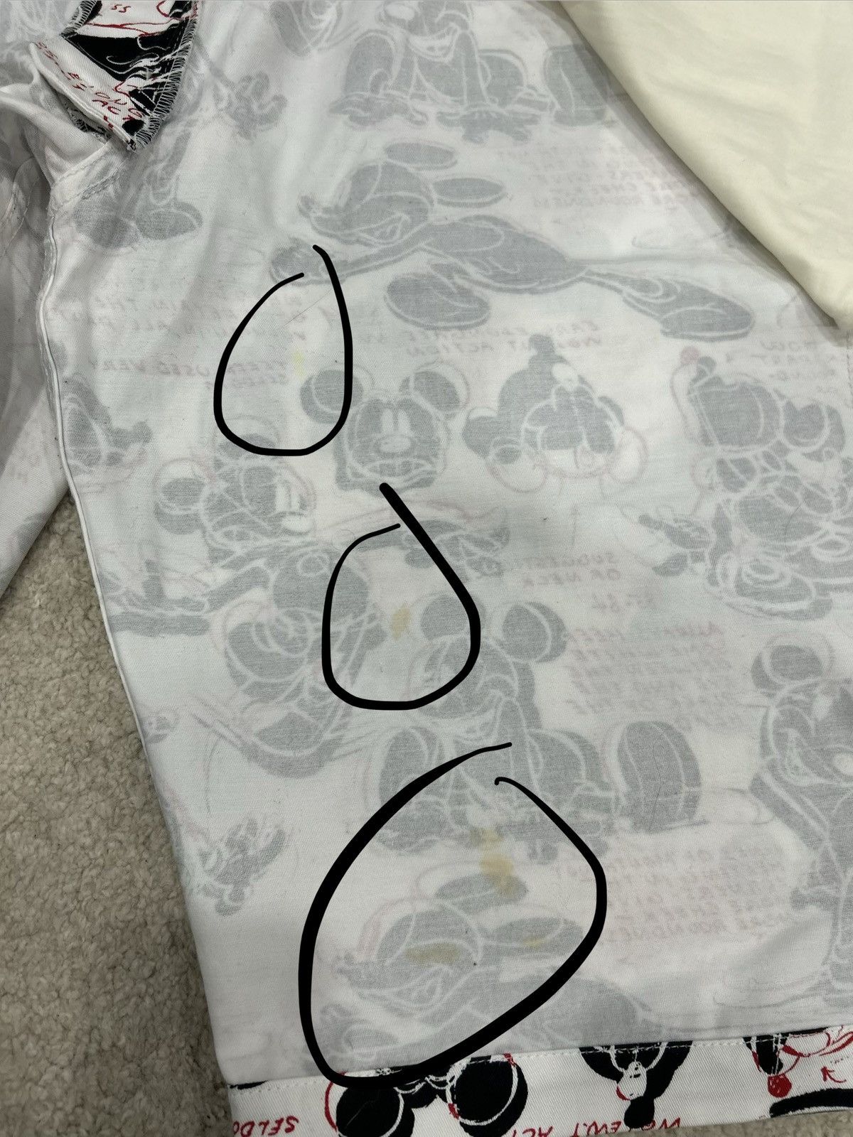 Comme des Garcons SHIRT Cdg comme des garcons shirt disney mickey sketch print aop Size US 32 / EU 48 - 6 Thumbnail