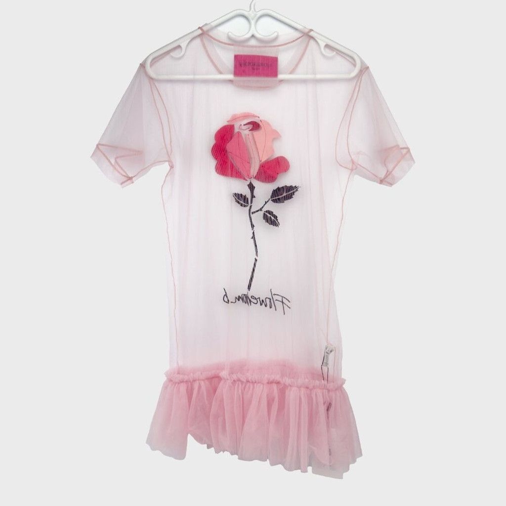 Viktor & Rolf VOGUE Cover Mini Dress * VIKTOR & ROLF Floral Pink Size XS/S Size XS / US 0-2 / IT 36-38 - 9 Thumbnail