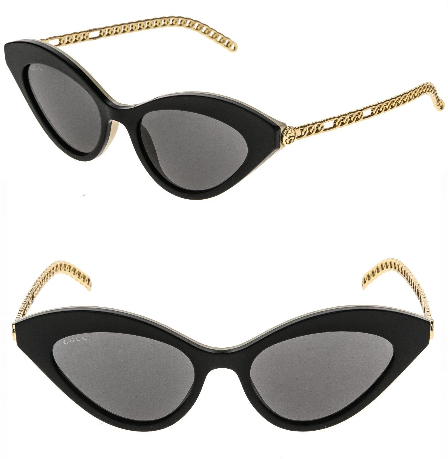 Gucci GUCCI GG0978S CHAIN 0978 Gold Black Crystal Heart 004 Size ONE SIZE - 1 Thumbnail