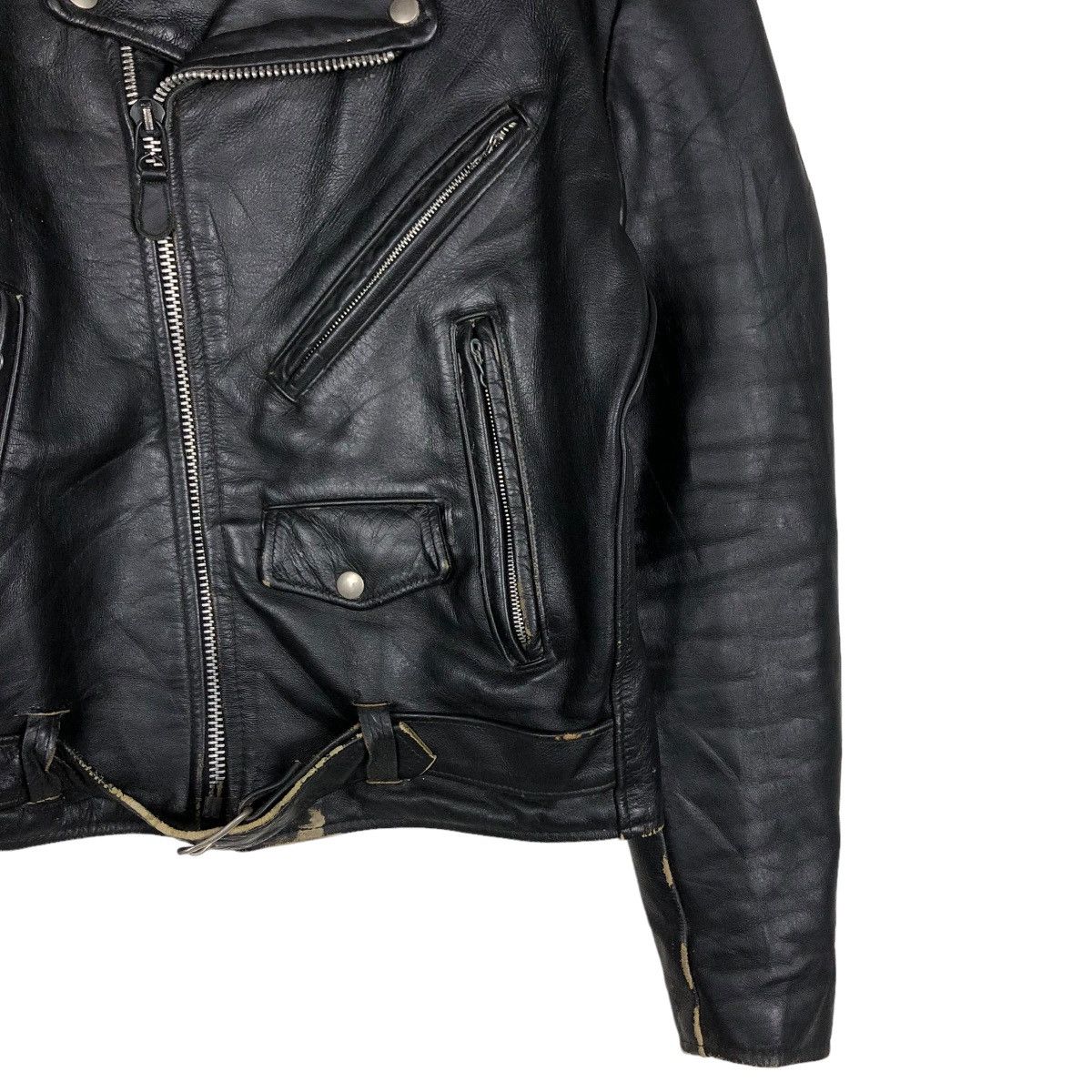 Aero Leathers 🔥VTG 60’s BIKER LEATHER JACKET DOUBLE COLLAR EXCELLED USA Size US M / EU 48-50 / 2 - 7 Thumbnail