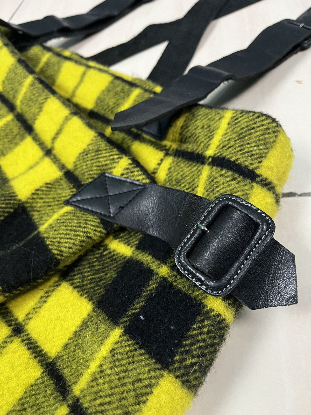 Issey Miyake Tsumori Chisato Tartan Wool Wrap Skirt Leather Suspender Size 30" / US 8 / IT 44 - 5 Thumbnail
