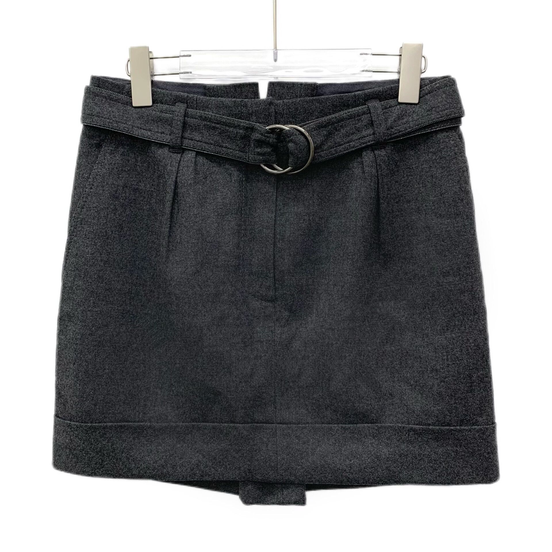 Brunello Cucinelli Brunello Cucinelli Wool Beaded Belt Skirt Size 38" / US 16 / IT 52 - 1 Thumbnail