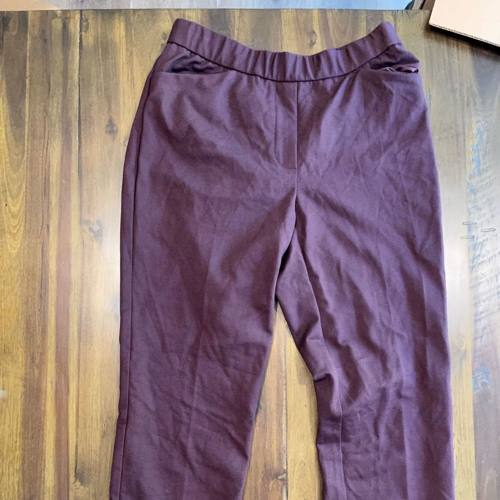 Vintage J. Jill Essential Ponte Slim-Leg Pants Plum - Size XS Size 24" / US 00 / IT 34 - 4 Thumbnail