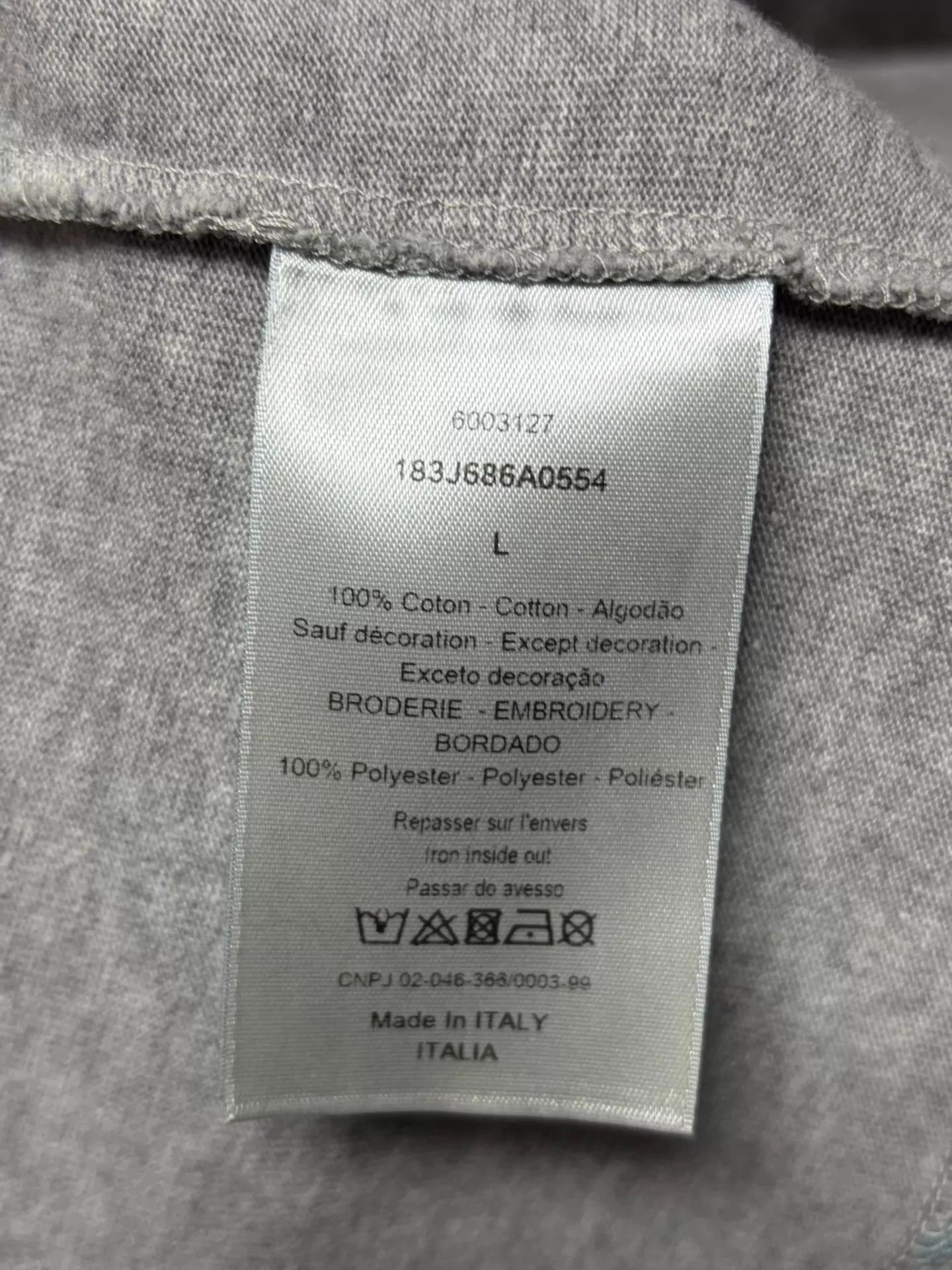 Dior Dior Gray Inkblot Short Sleeve T-Shirt L Size US L / EU 52-54 / 3 - 4 Thumbnail