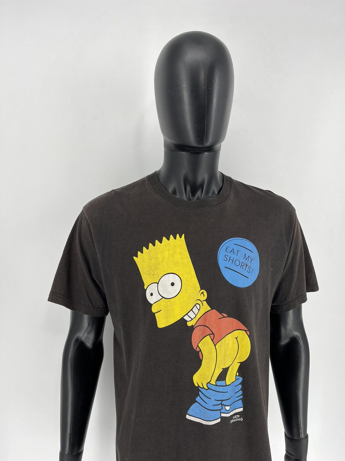 The Simpsons Vintage Bart Simpsons Eat My Shorts! Faded Graphic Tee L Size US L / EU 52-54 / 3 - 4 Thumbnail