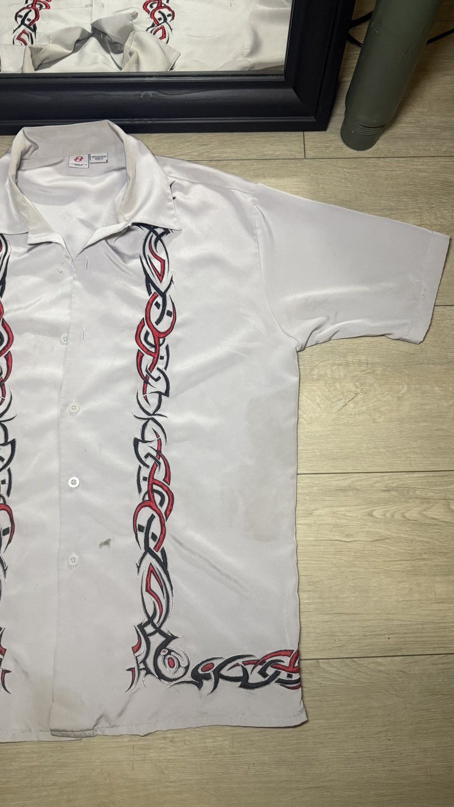 Anchor Blue Vintage / Y2K Anchor Blue Traditional Pattern Button Up Size US L / EU 52-54 / 3 - 3 Thumbnail