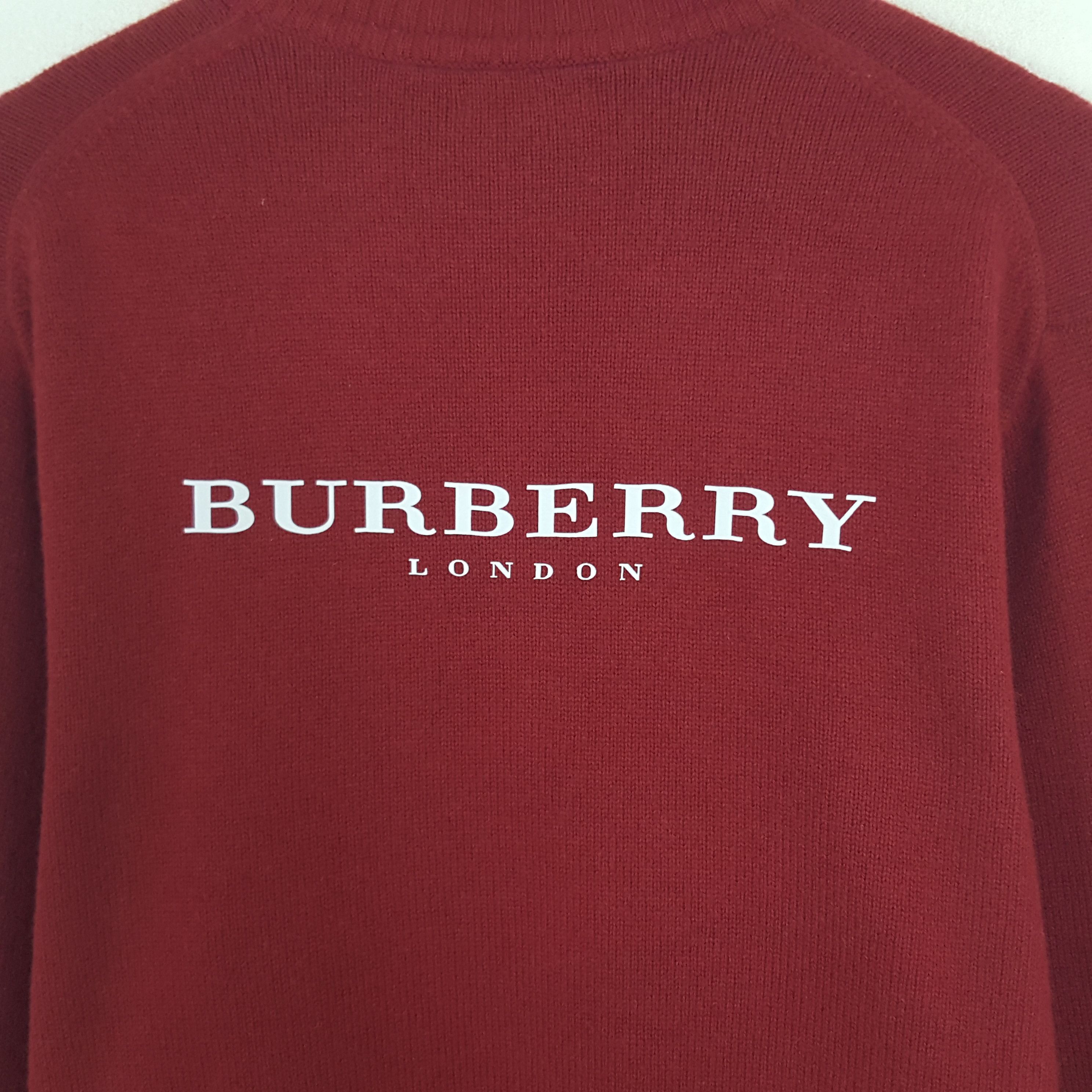 Burberry × Vintage Vintage Burberry London Custom Art Logo Knitwear Sweater Size US L / EU 52-54 / 3 - 2 Thumbnail